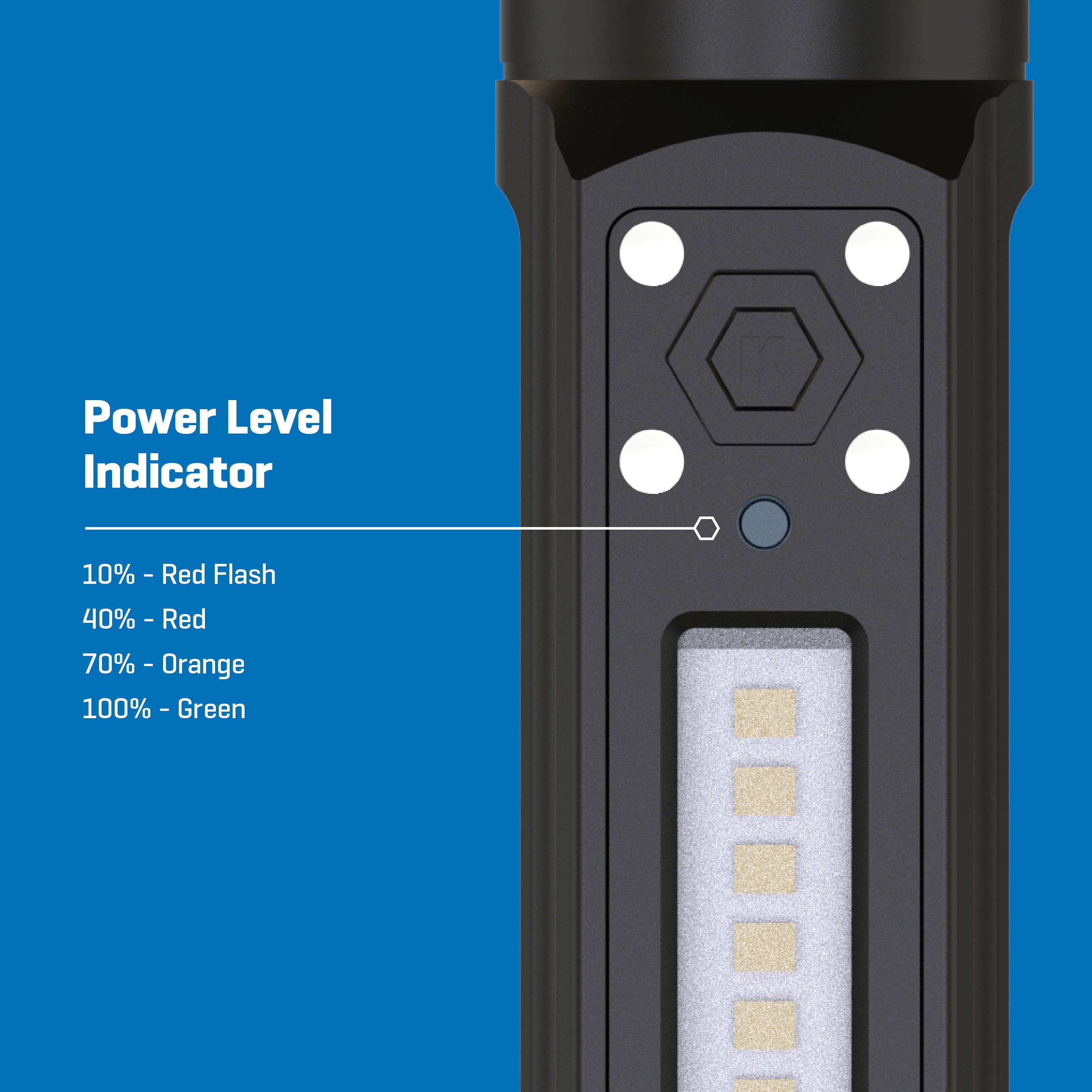 Linterna LED Kobalt de 1000 lúmenes con 5 modos y baterías recargables incluidas