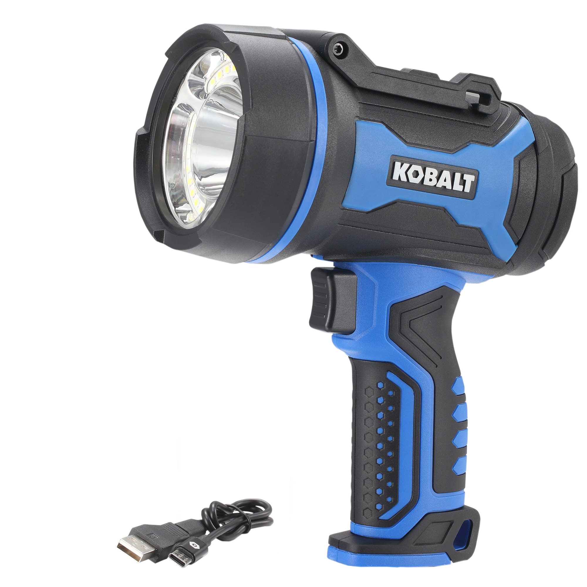 Linterna de enfoque LED Kobalt de 5000 lúmenes con 3 modos y baterías recargables incluidas KS5000DP
