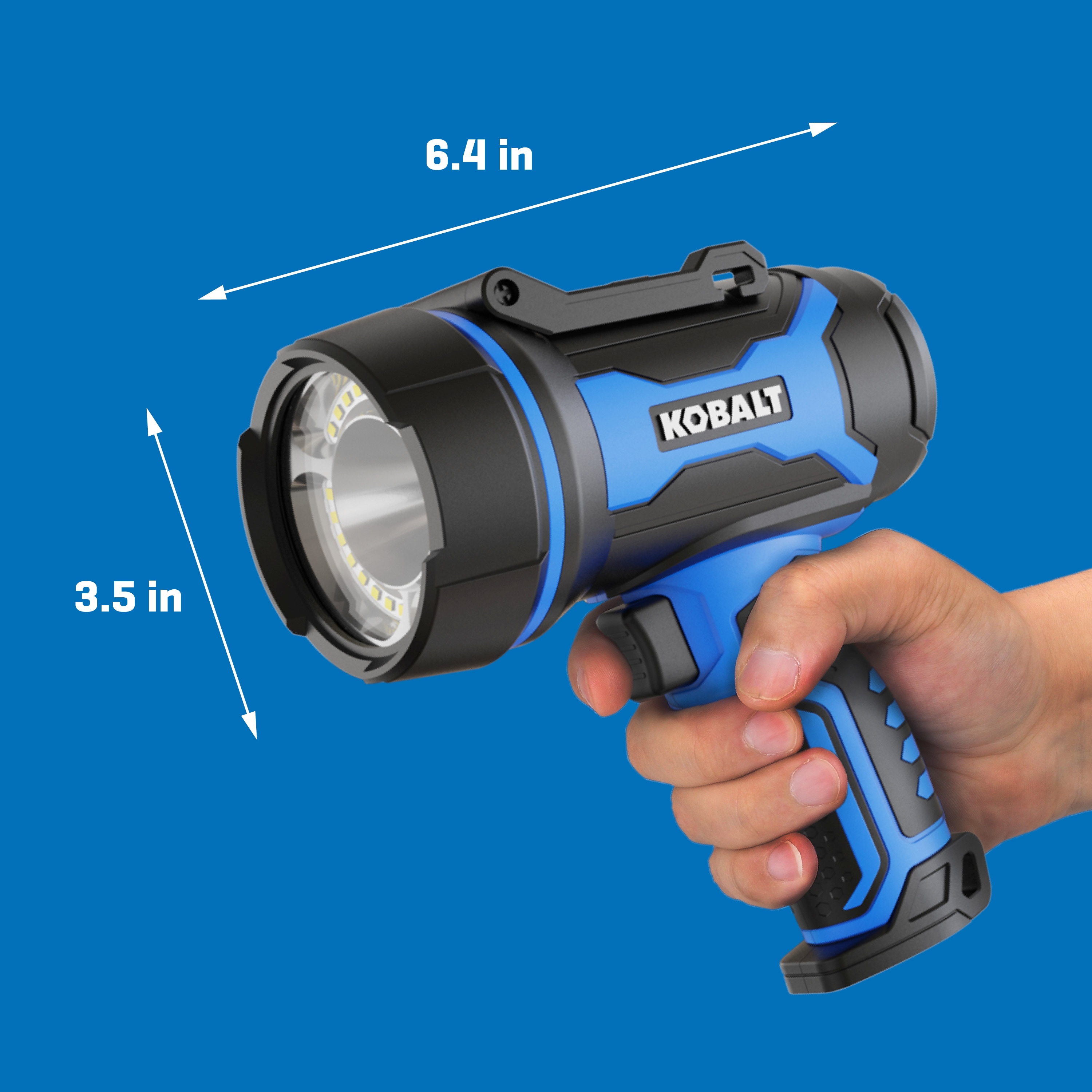 Linterna de enfoque LED Kobalt de 5000 lúmenes con 3 modos y baterías recargables incluidas KS5000DP