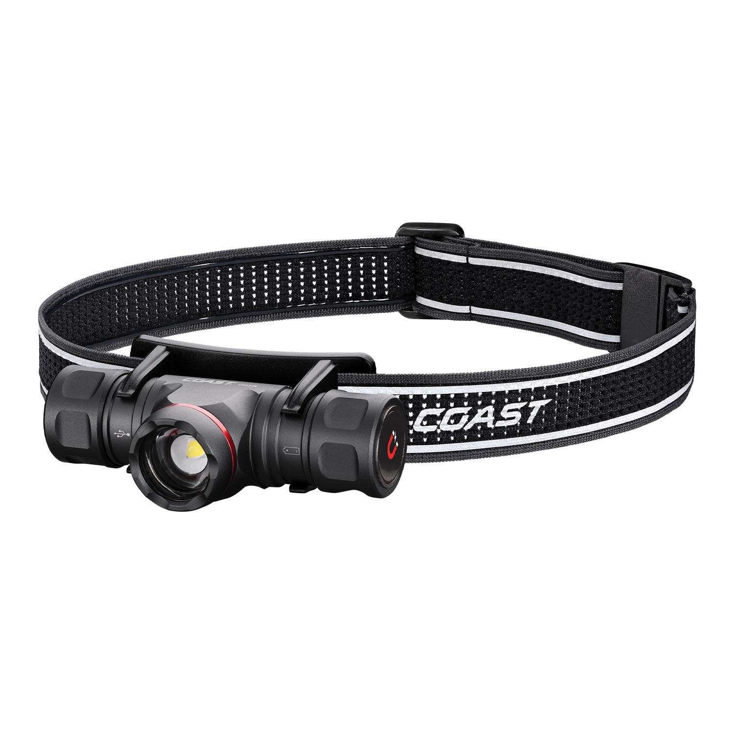 Lámpara frontal LED Coast TPH30R de 1500 lúmenes con batería recargable incluida 31096.