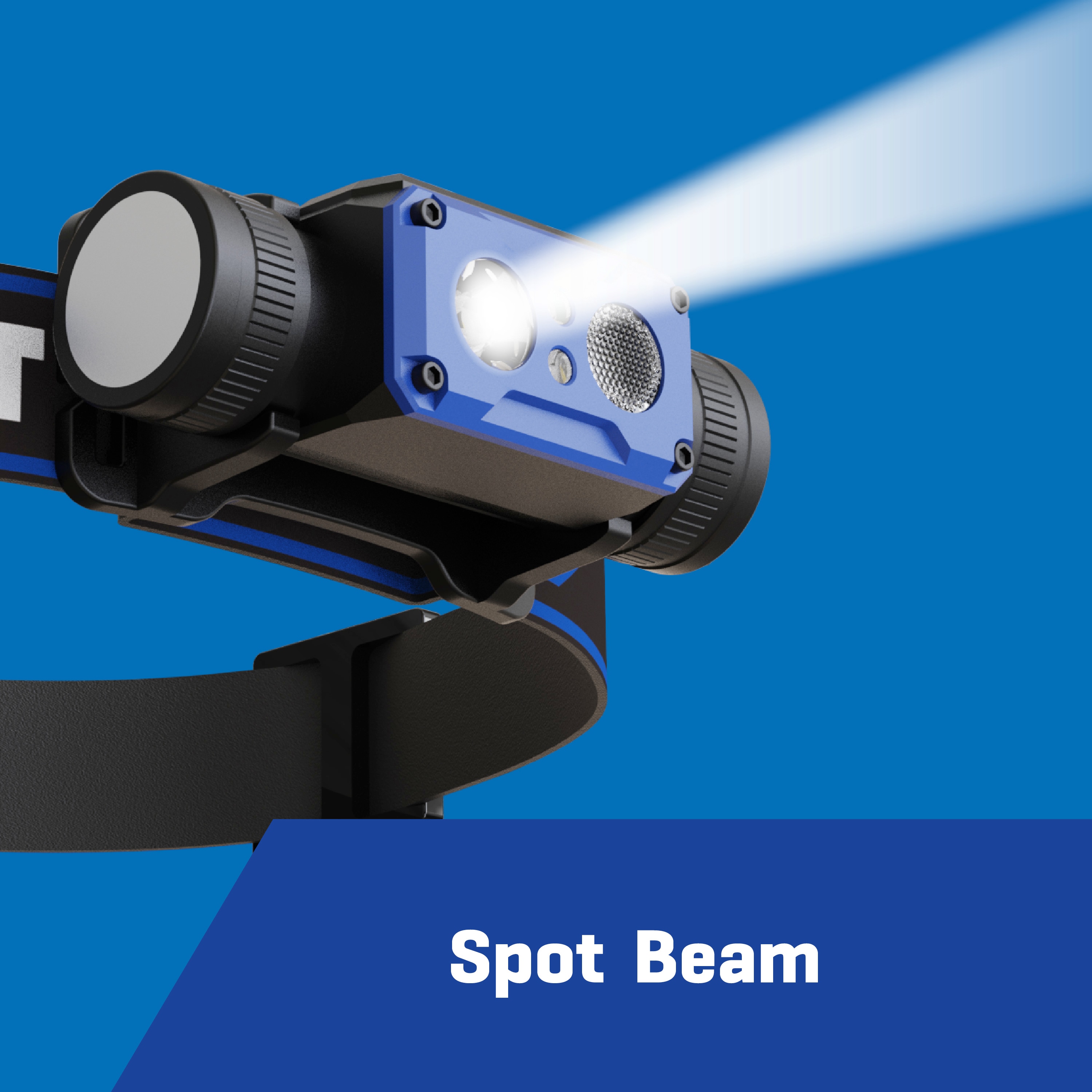 Lámpara de cabeza LED Kobalt de 1200 lúmenes con batería recargable incluida