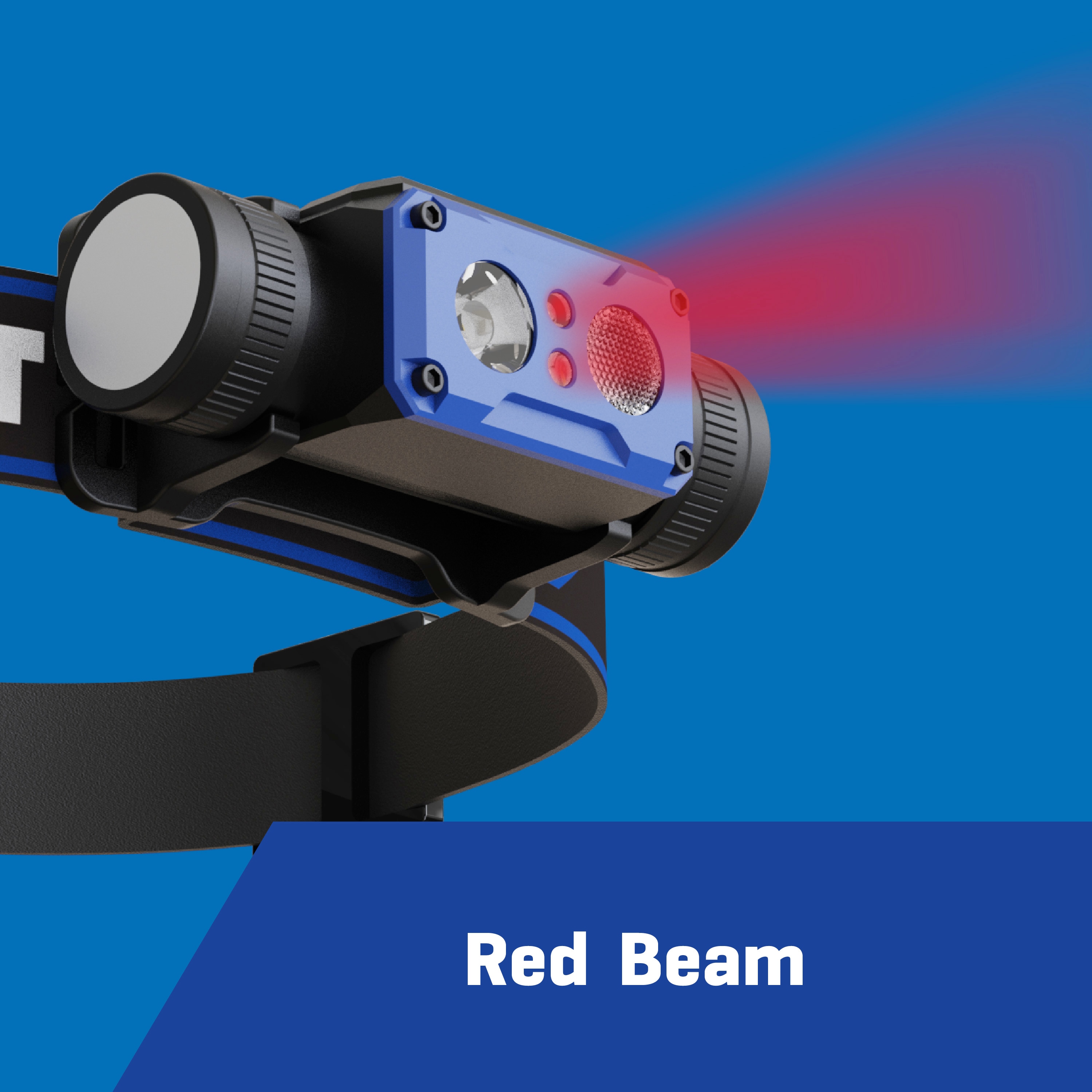 Lámpara de cabeza LED Kobalt de 1200 lúmenes con batería recargable incluida