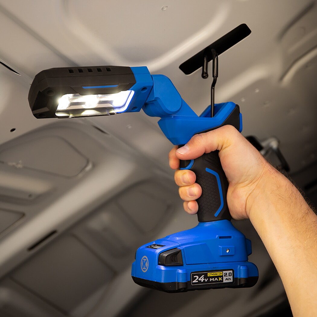 Linterna de herramientas recargable con batería de iones de litio de 24 voltios Kobalt de 700 lúmenes LED (solo herramienta) KML 124B-03