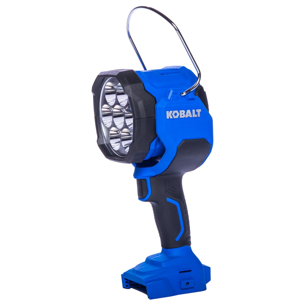 Linterna recargable de herramienta eléctrica Kobalt de 24 voltios de iones de litio (Li-ion) con cable e inalámbrica de 2700 lúmenes LED (sólo herramienta) KSL 124B-03