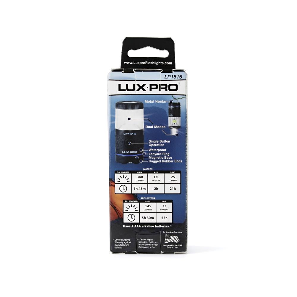 Lámpara de camping LED Lux-Pro de 340 lúmenes con baterías incluidas LP1515.