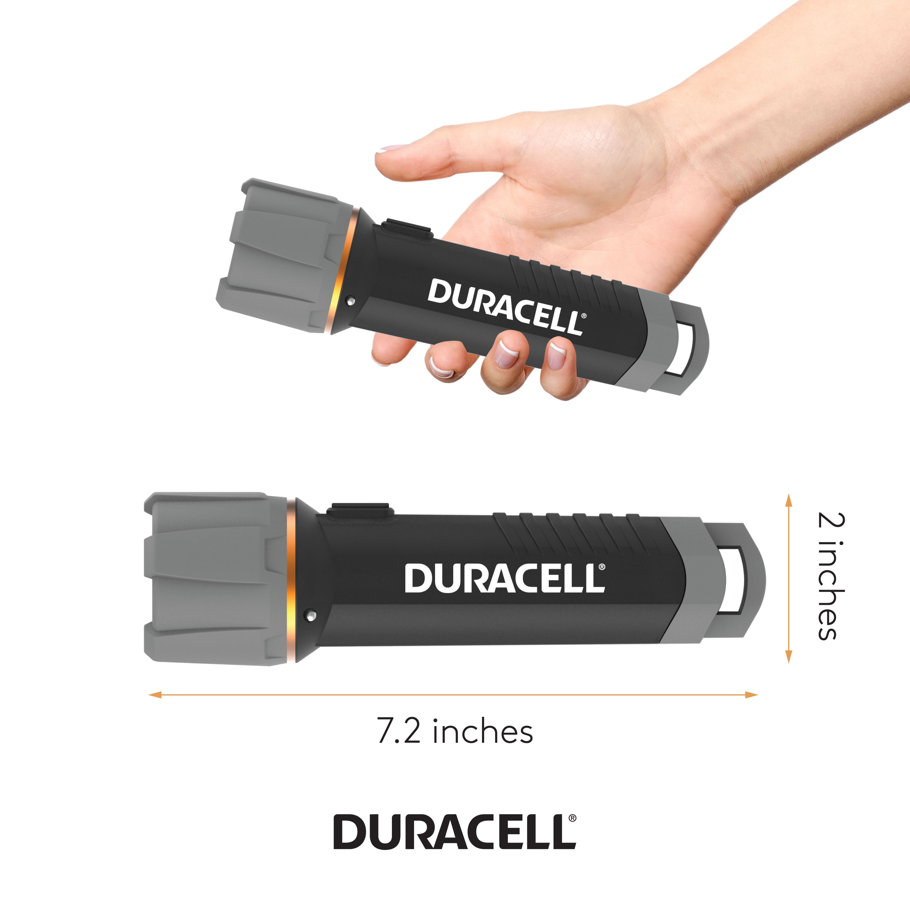 Linterna LED Duracell de 200 lúmenes con 3 modos e incluye baterías