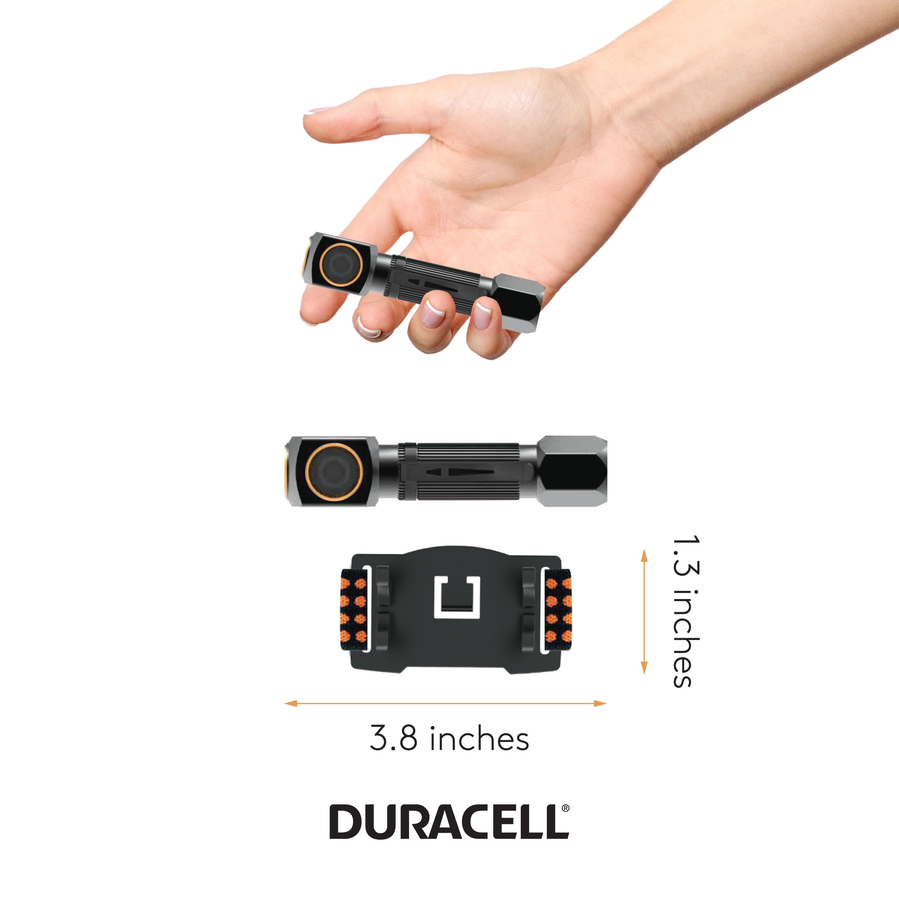 Lámpara frontal LED Duracell de 150 lúmenes con batería incluida 7104-DE150