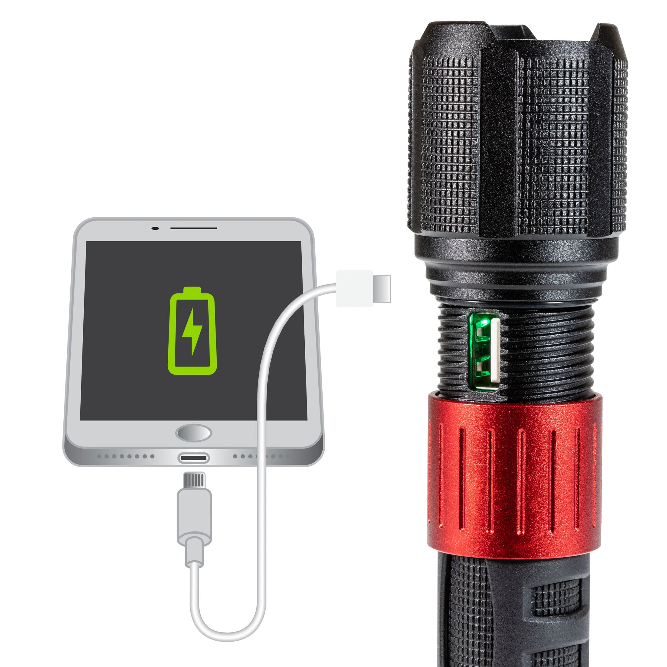 Linterna LED Dorcy International Ultra HD de 1000 lúmenes con 4 modos y baterías recargables incluidas 41-4358