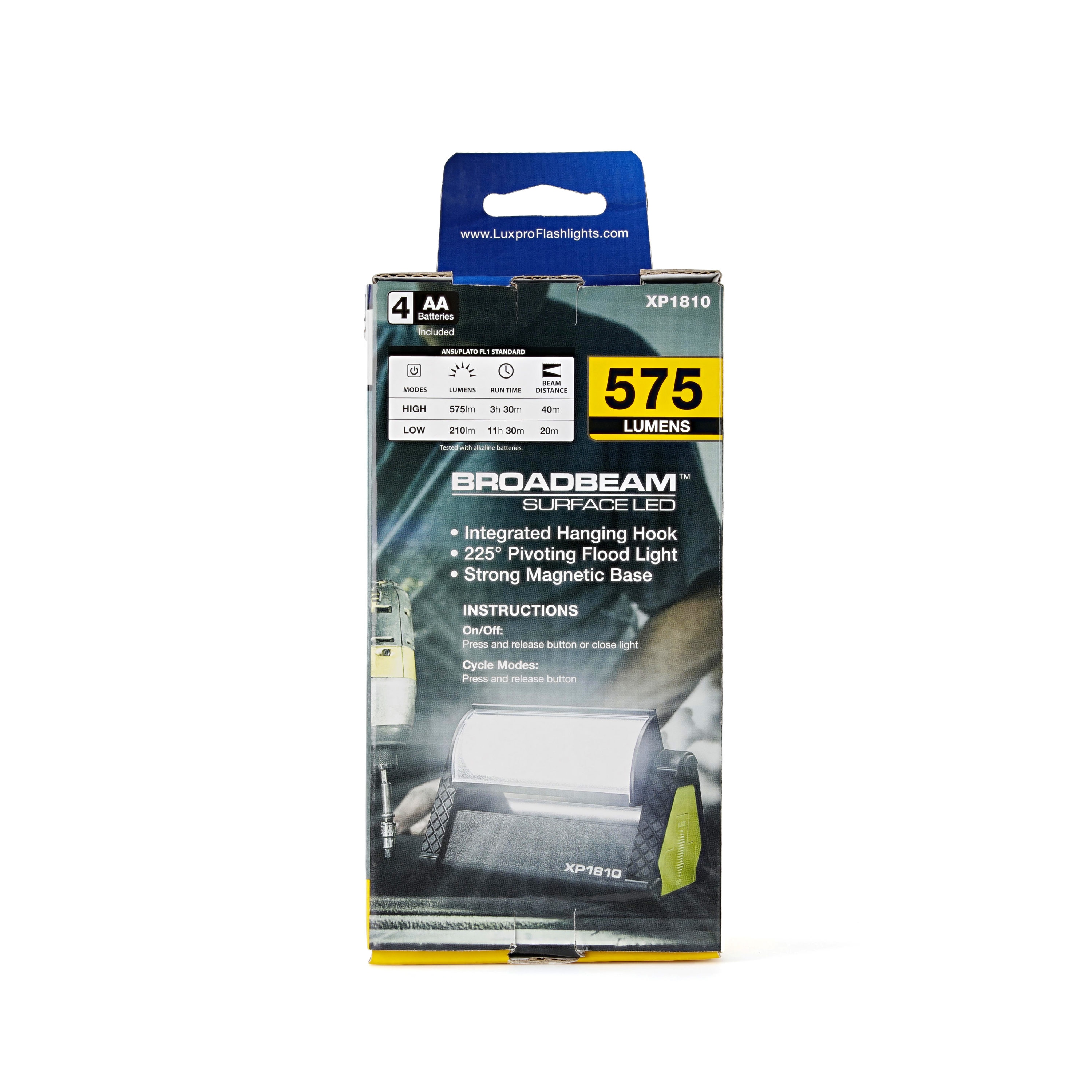 Linterna LED Lux-Pro de 575 lúmenes con 2 modos e incluye pilas XP1810