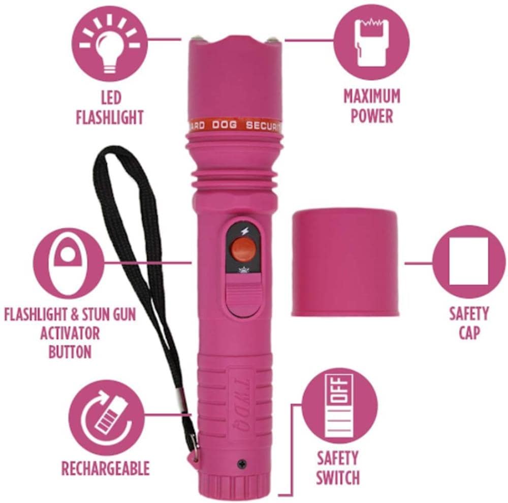 Linterna LED Guard Dog Security Inferno de 60 lúmenes con 1 modo e incluye baterías recargables