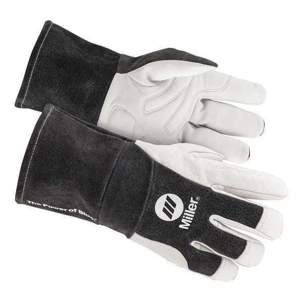 Guantes de soldadura Miller Electric MIG/Stick, palma de cerdo, talla L, par - 271877