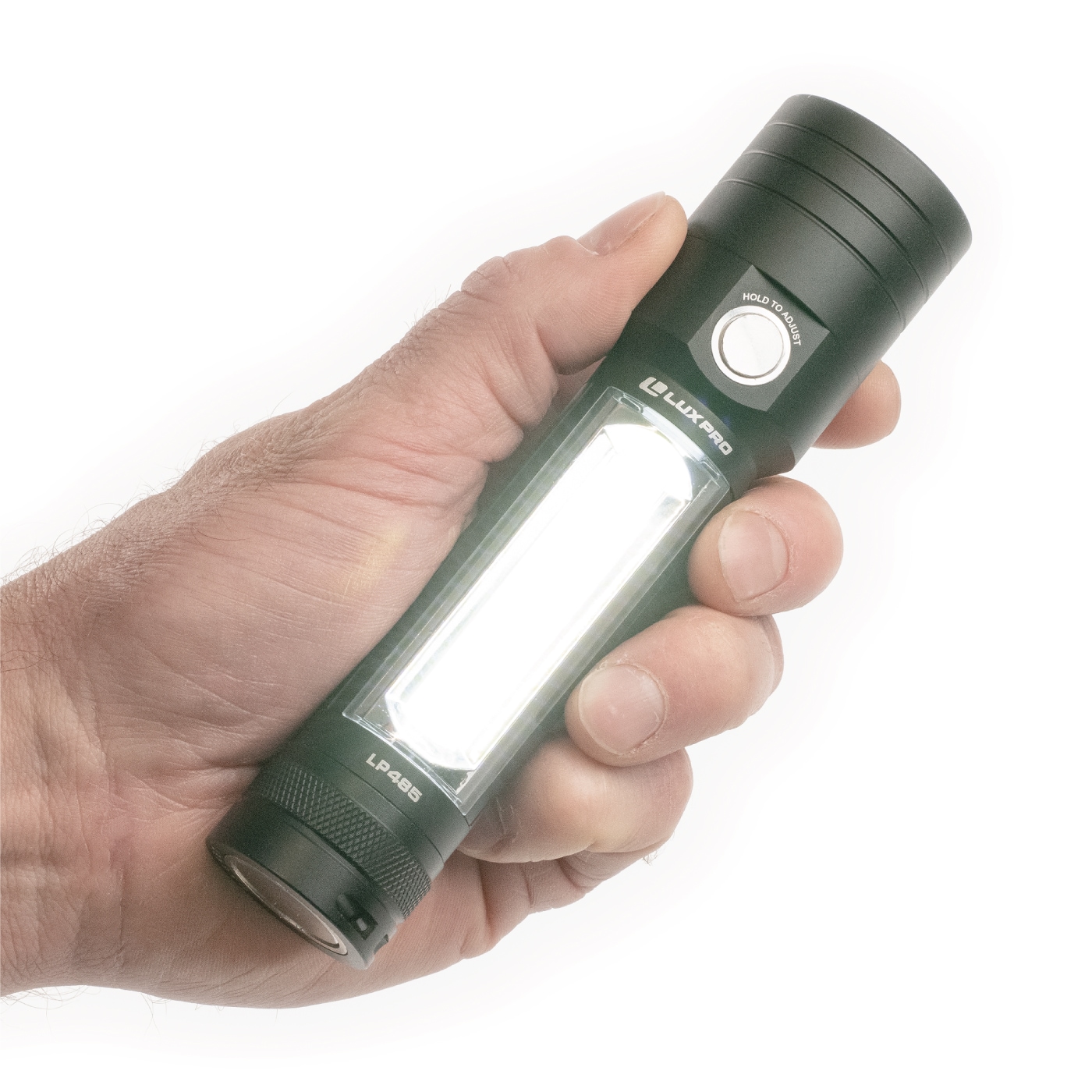 Lámpara de mano brillante de 537 lúmenes con 3 modos de iluminación LED con pilas incluidas