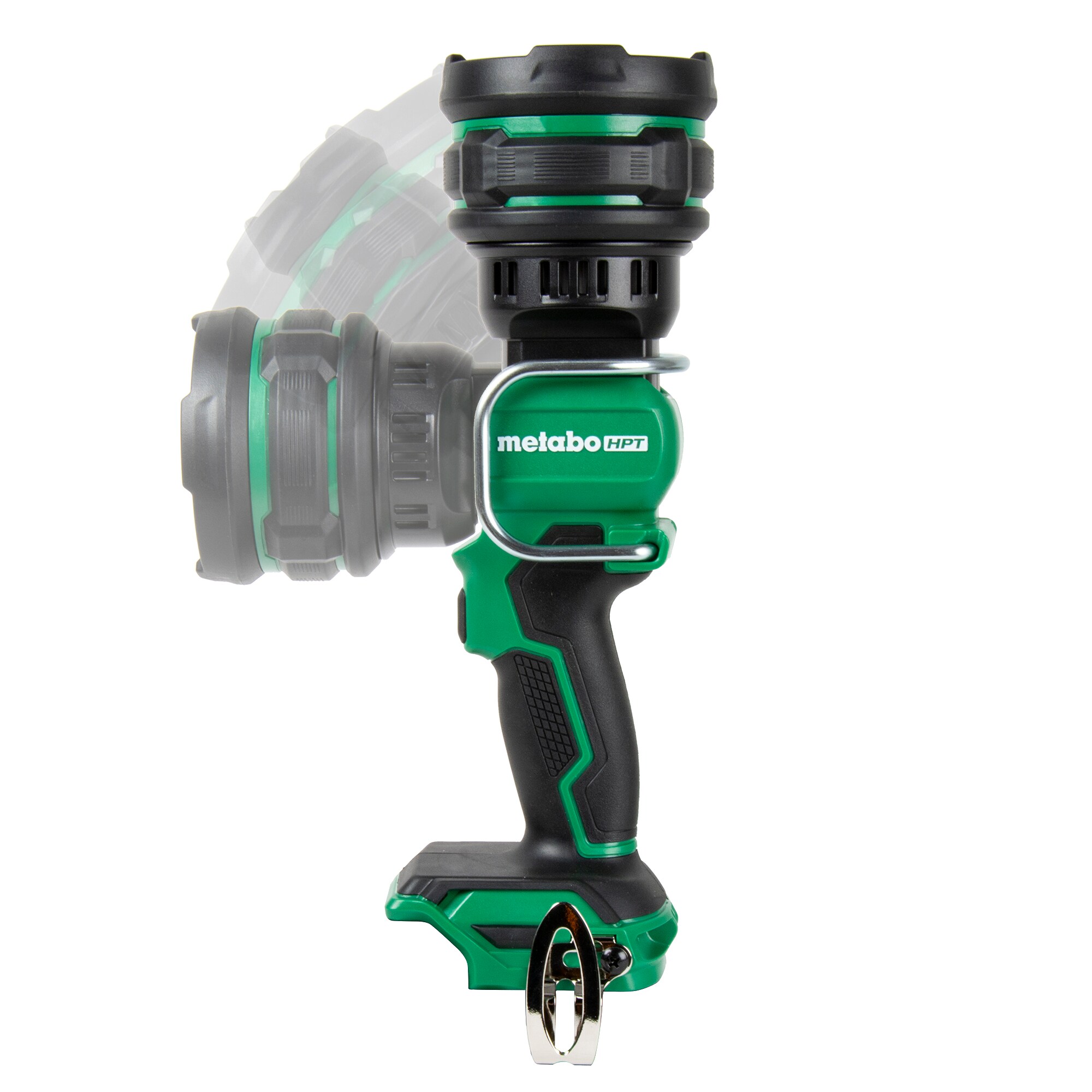 Linterna recargable inalámbrica de herramienta eléctrica de 18 voltios con batería de iones de litio (Li-ion) de 1050 lúmenes Metabo HPT (Herramienta solamente) UB18DHQ4M