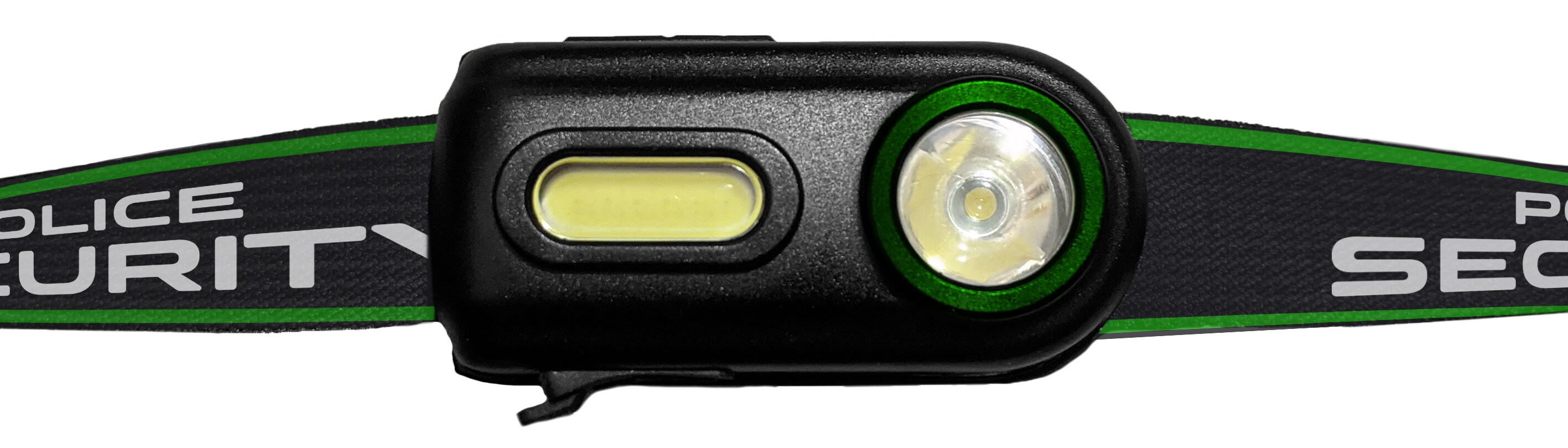 Lámpara frontal de LED Police Security Colt-R de 400 lúmenes con batería recargable incluida 98732