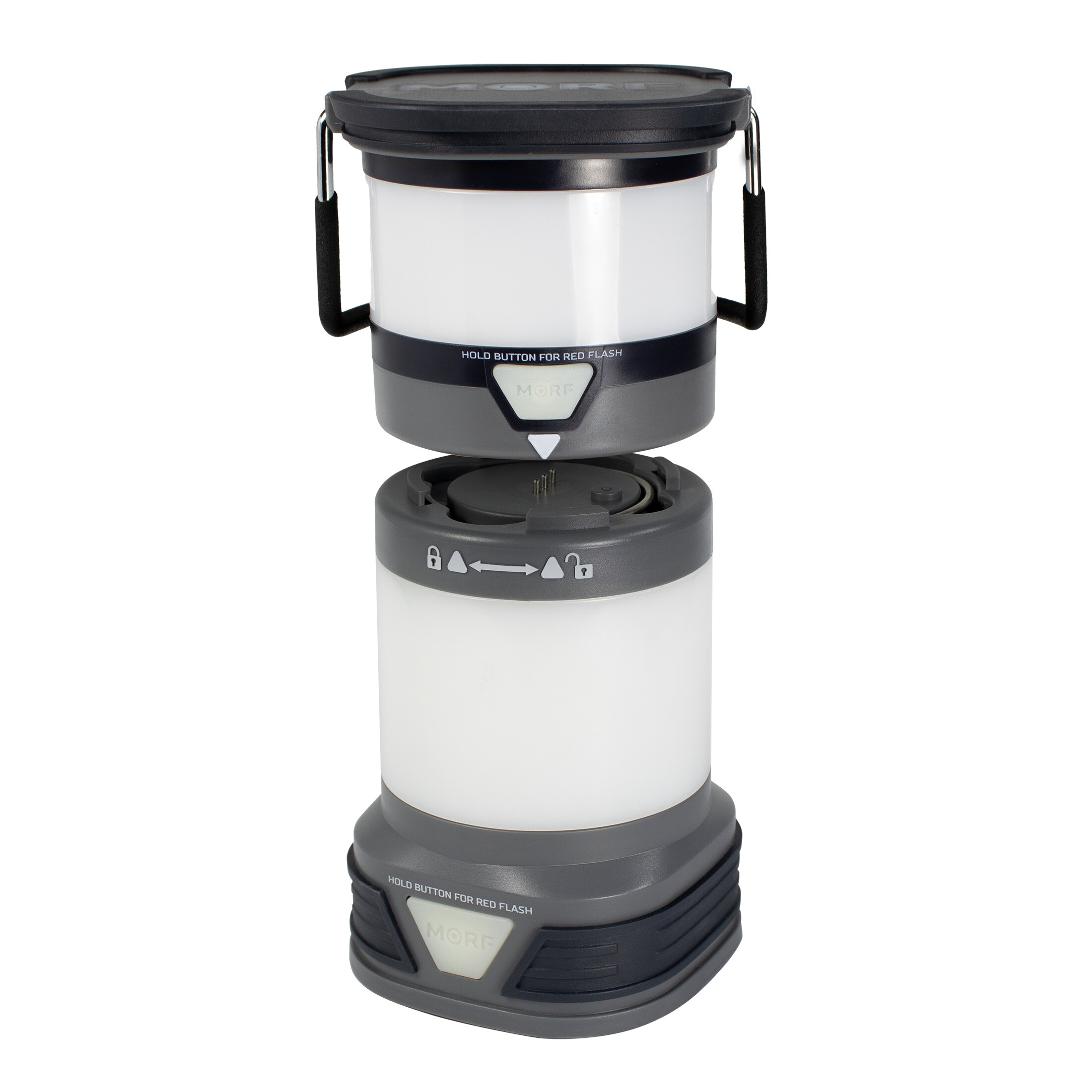Linterna de camping LED de 380 lúmenes Police Security MORF (Recargable) con pilas incluidas 98971