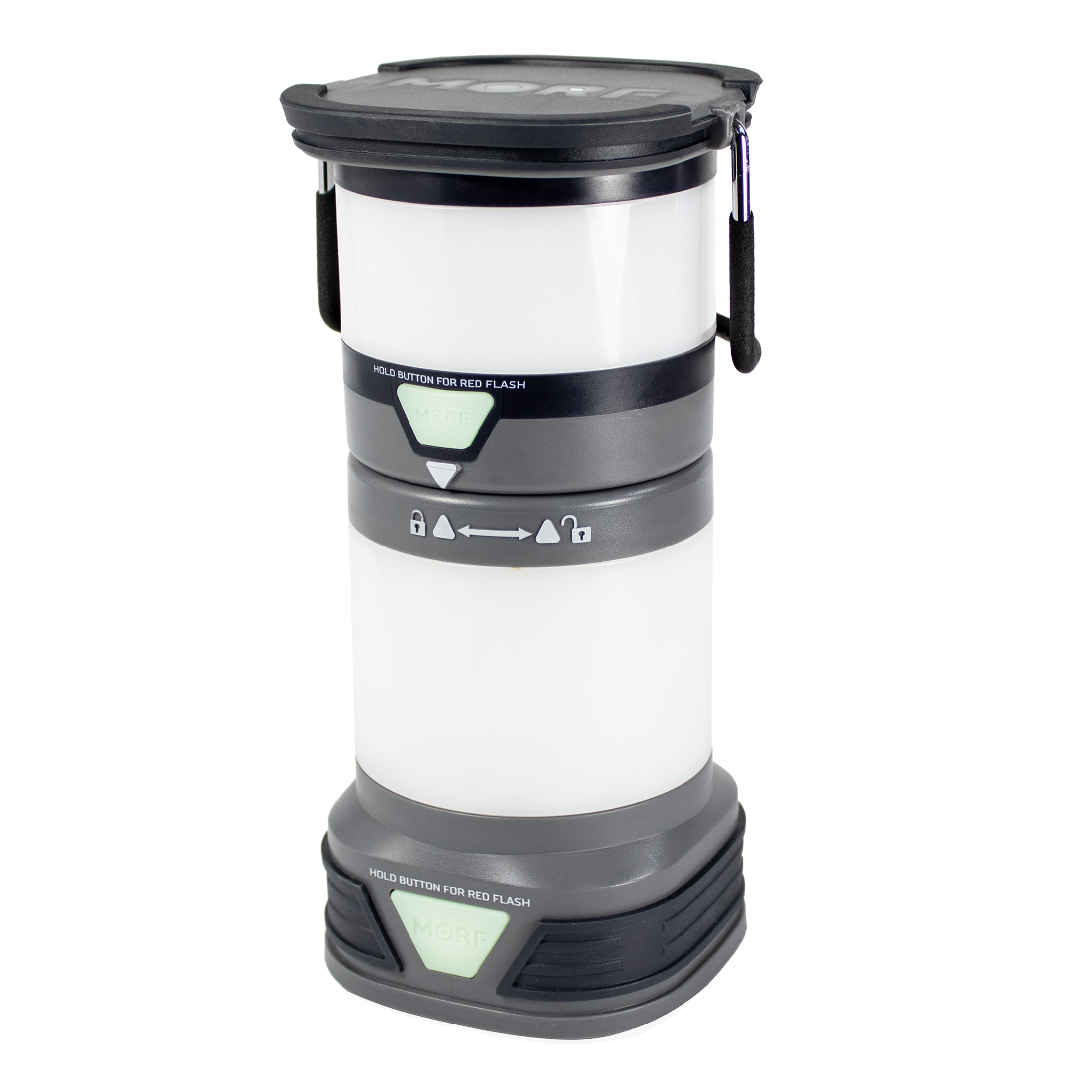 Linterna de camping LED de 380 lúmenes Police Security MORF (Recargable) con pilas incluidas 98971