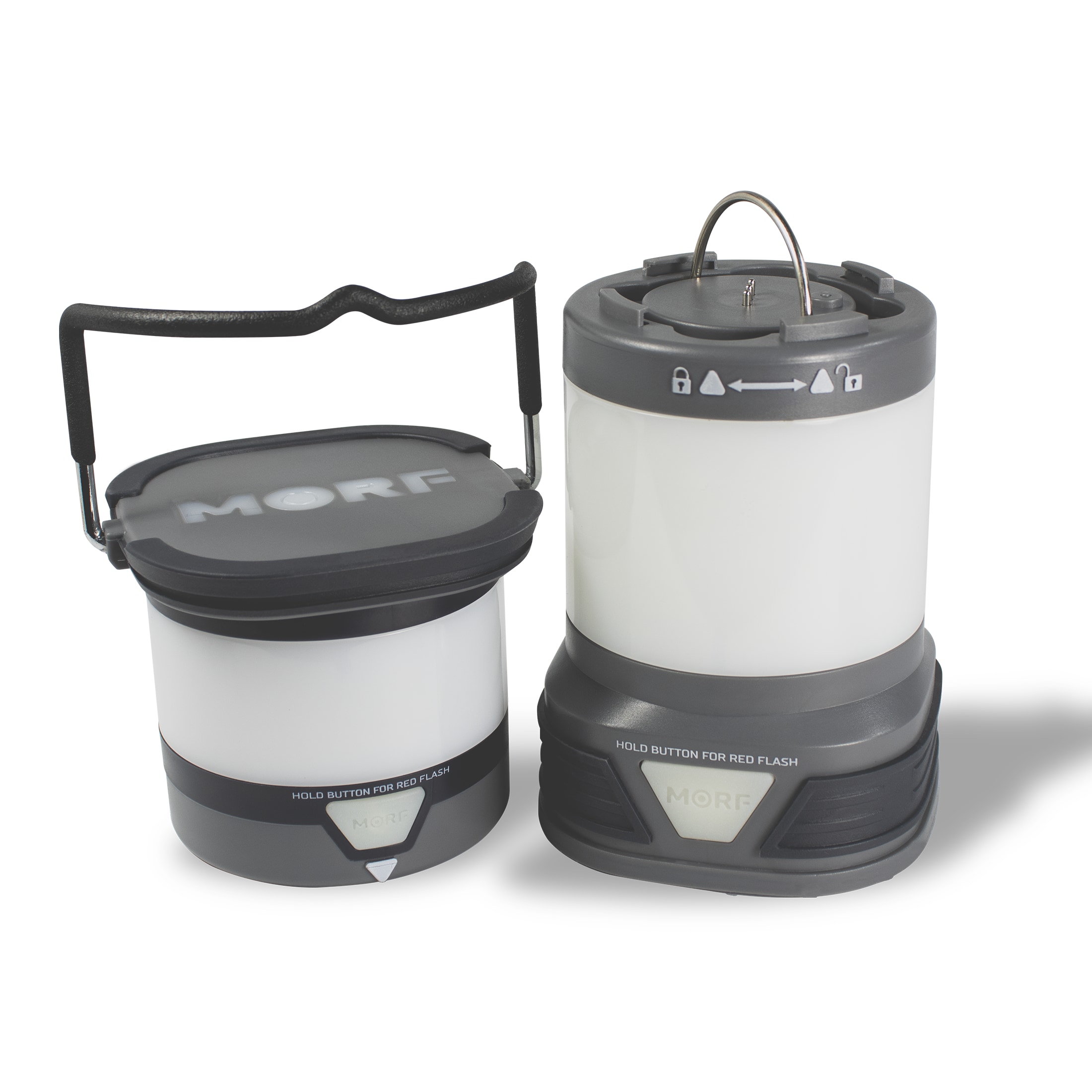 Linterna de camping LED de 380 lúmenes Police Security MORF (Recargable) con pilas incluidas 98971