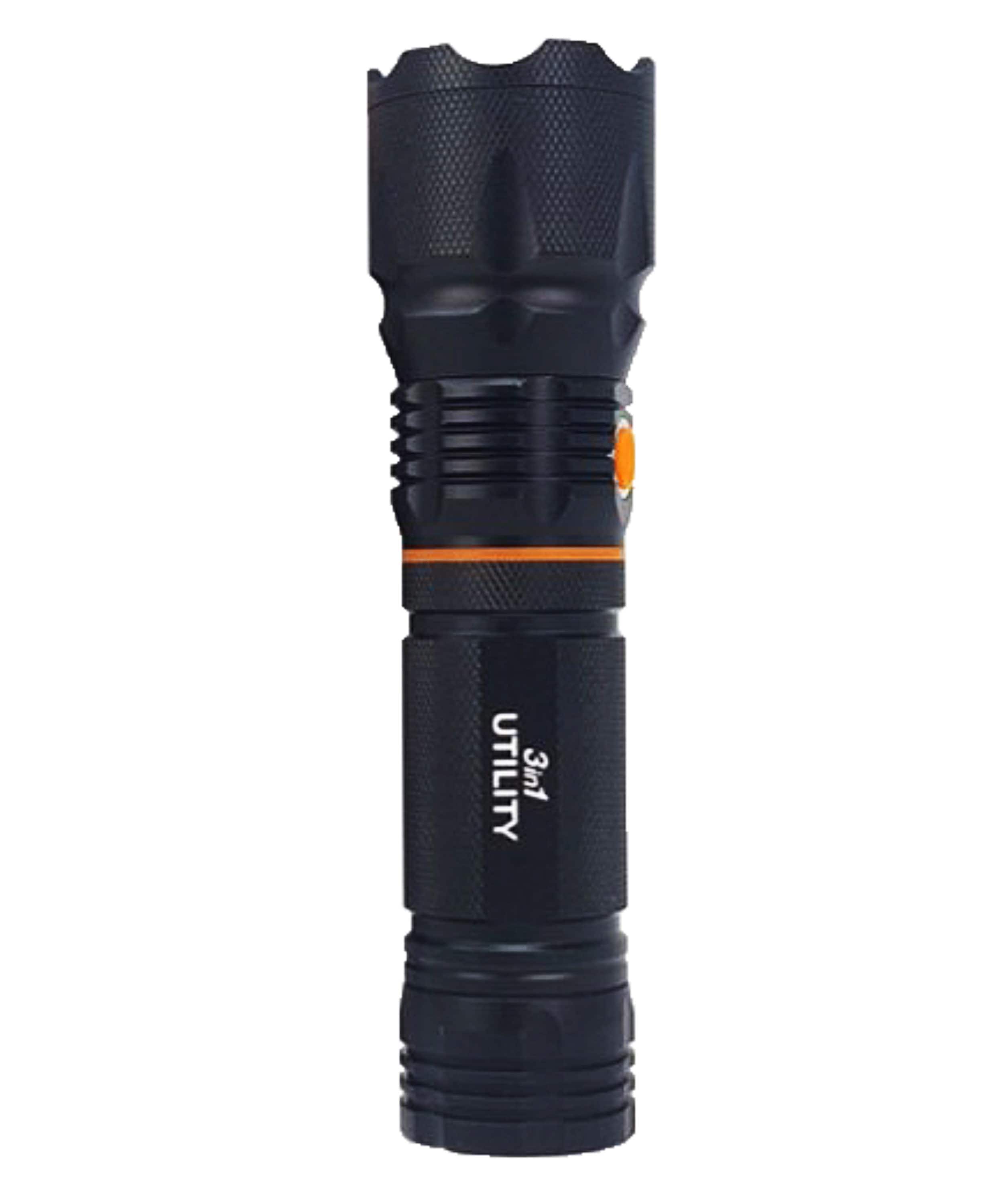 Foco de Mano LED 3 en 1 con 3 Lúmenes y 2 Modos, Incluye Baterías Recargables
