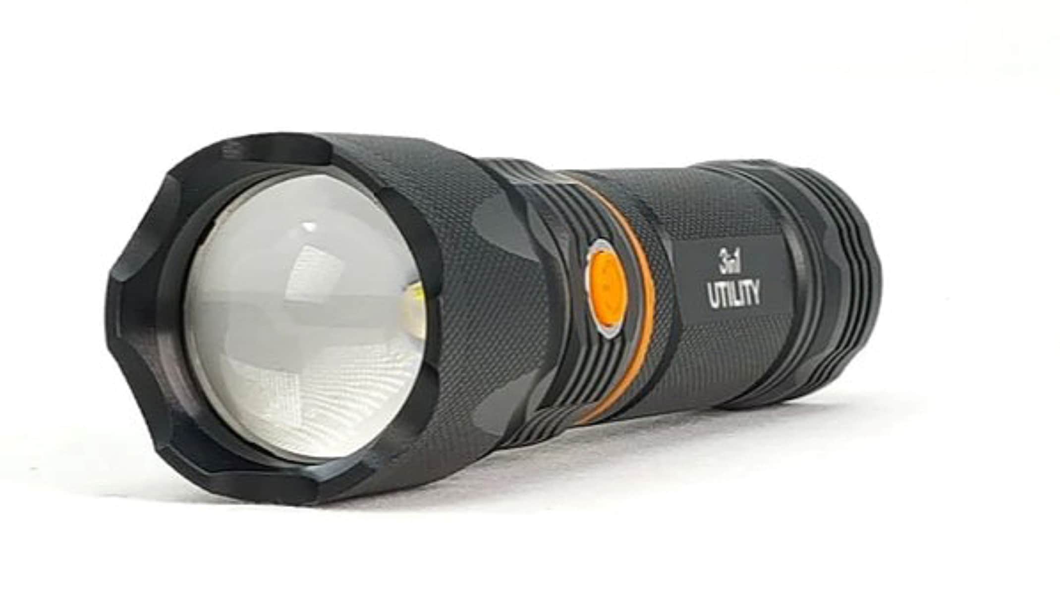 Foco de Mano LED 3 en 1 con 3 Lúmenes y 2 Modos, Incluye Baterías Recargables