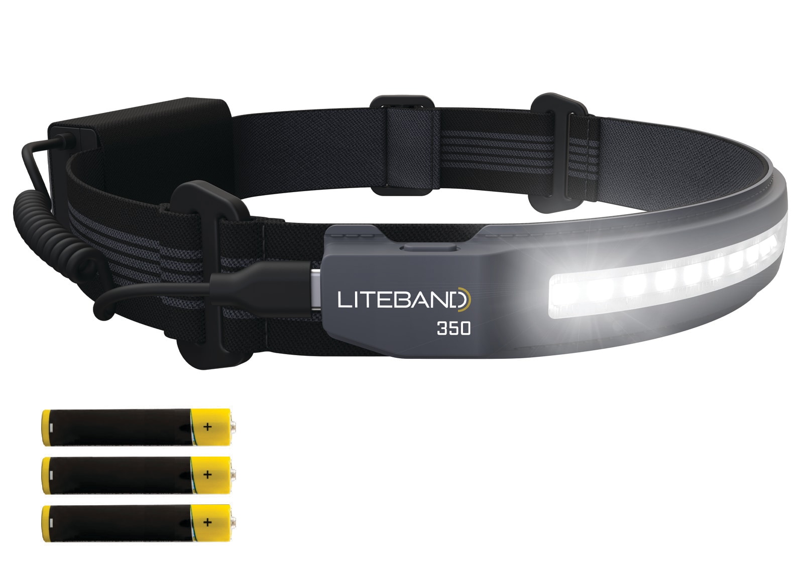 Lámpara de cabeza LED Liteband de 350 lúmenes con batería incluida LBA350-AC