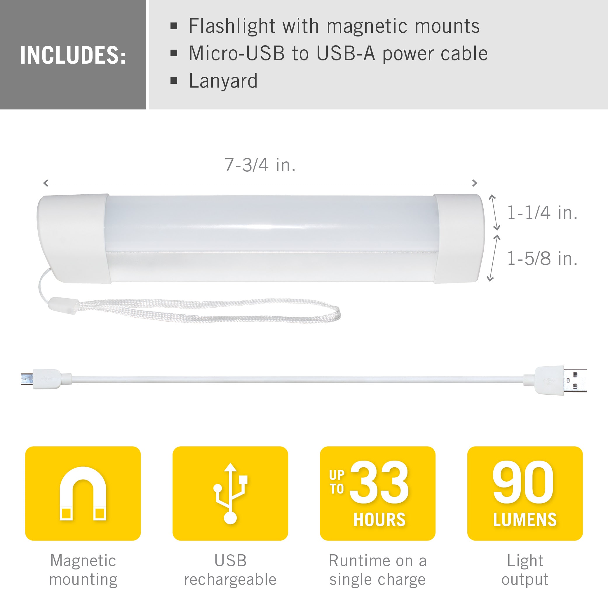 Linterna de Manos Libres Armacost Lighting 100 lúmenes con 4 Modos de Luz LED y Baterías Recargables incluidas 315120