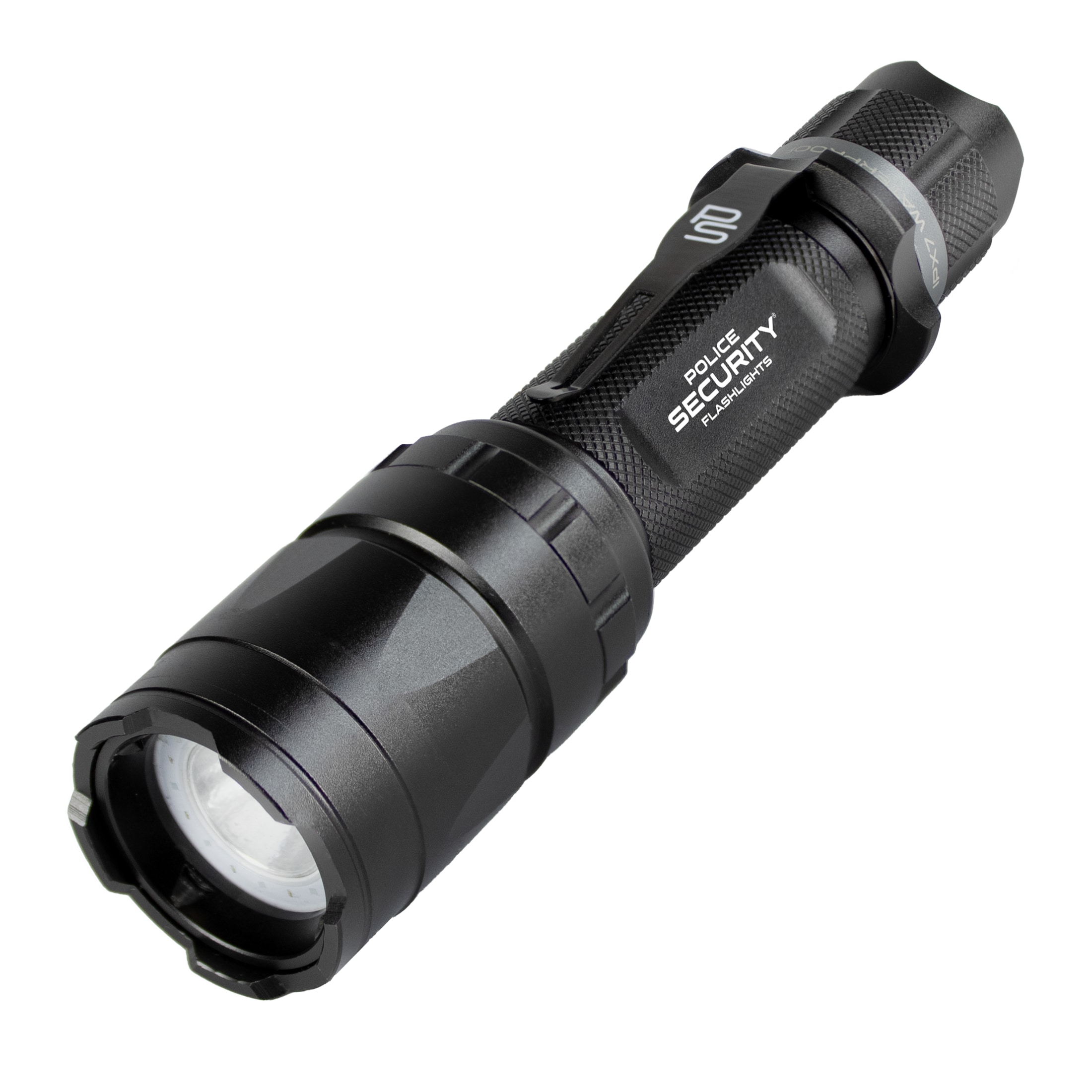 Linterna LED de 1000 lúmenes con 5 modos y baterías incluidas de Police Security Trac Tact R.