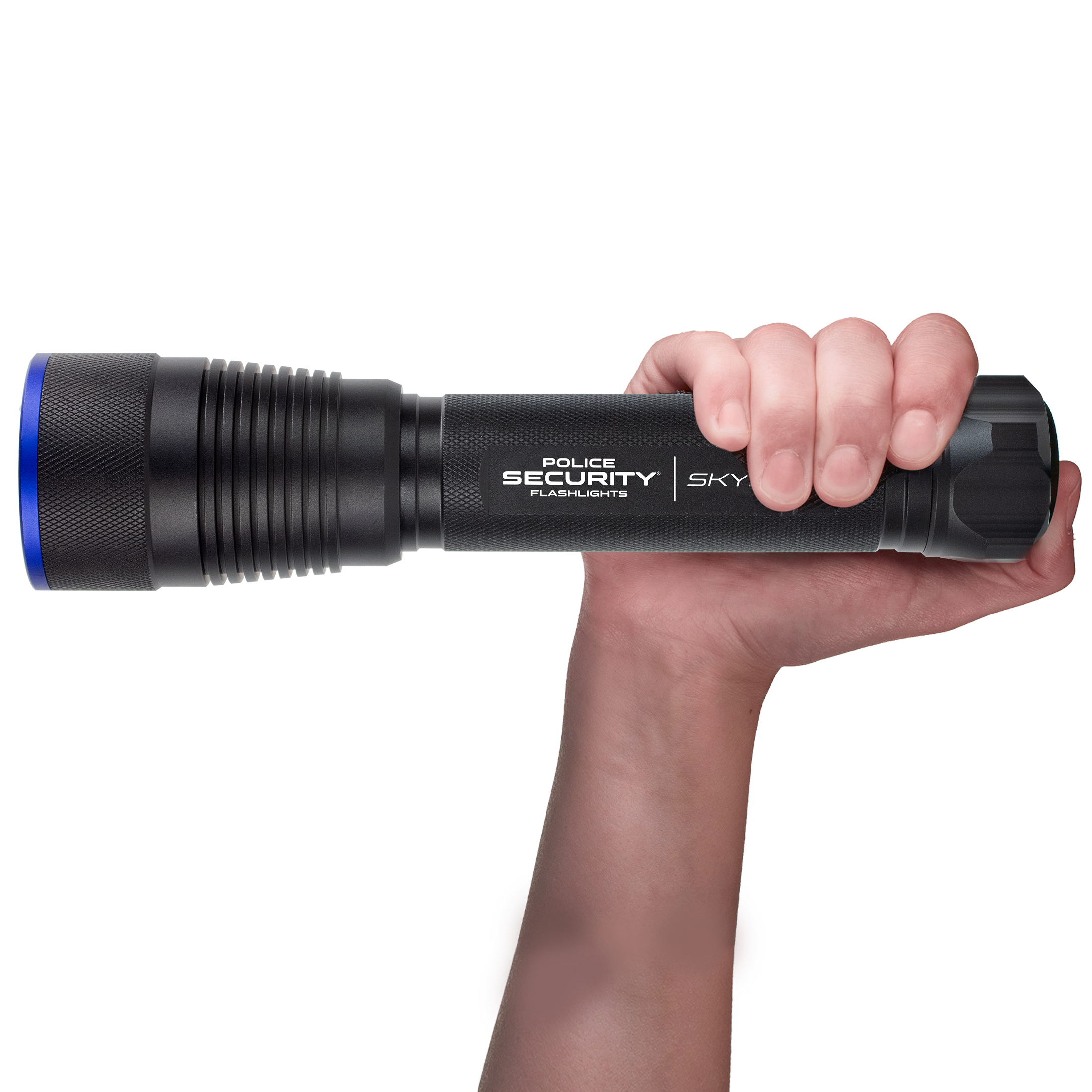 Linterna de Policía Seguridad Skylar de 3300 lúmenes con 5 modos de LED e incluye pilas 98409