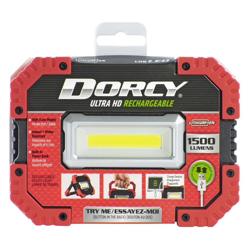 Lámpara de mano con foco LED de 1500 lúmenes y baterías recargables incluidas - Dorcy Ultra HD 41-4336