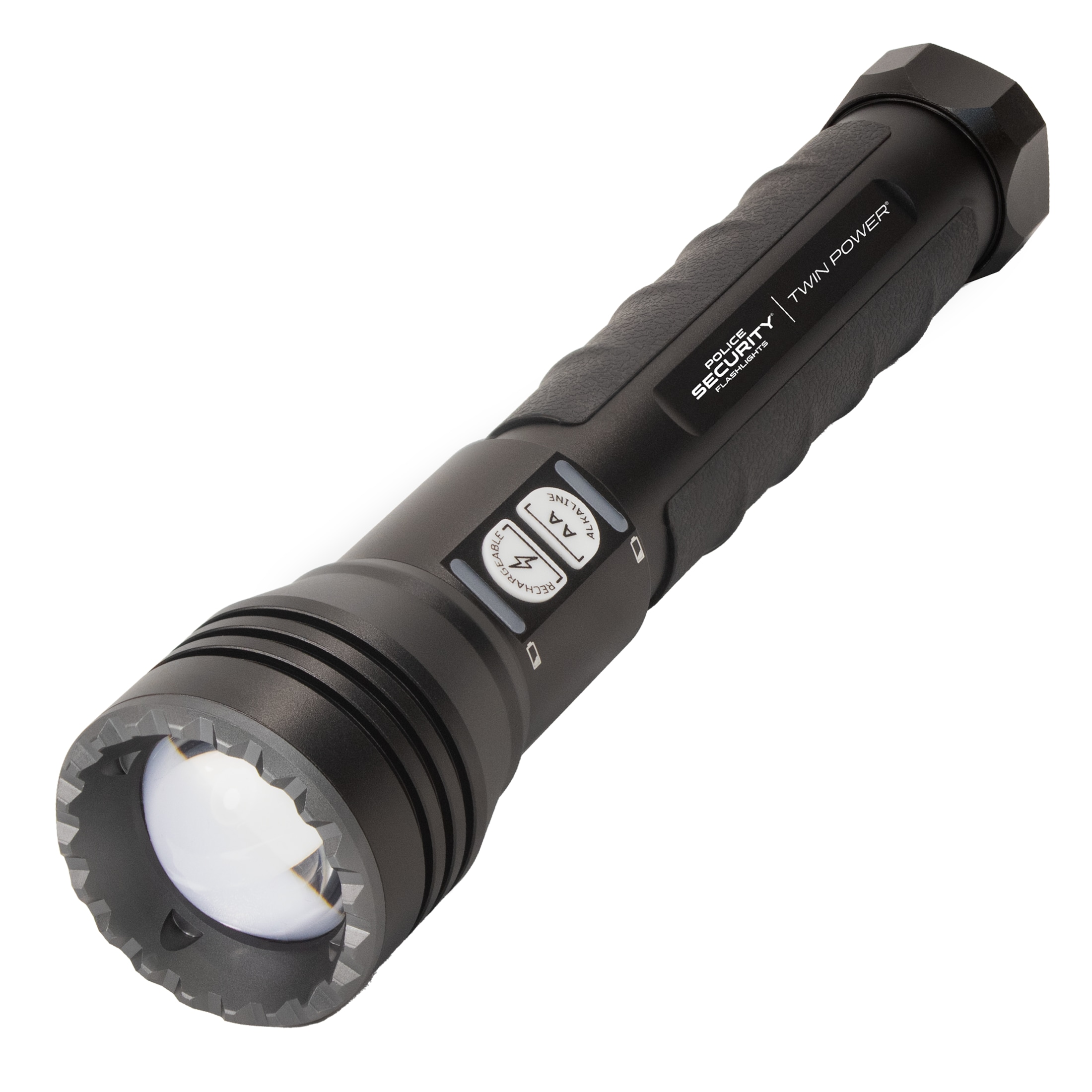Linterna LED de Policía Security Twin Power de Largo Alcance TP50 de 1000 lúmenes con 4 modos y baterías recargables incluidas 97742