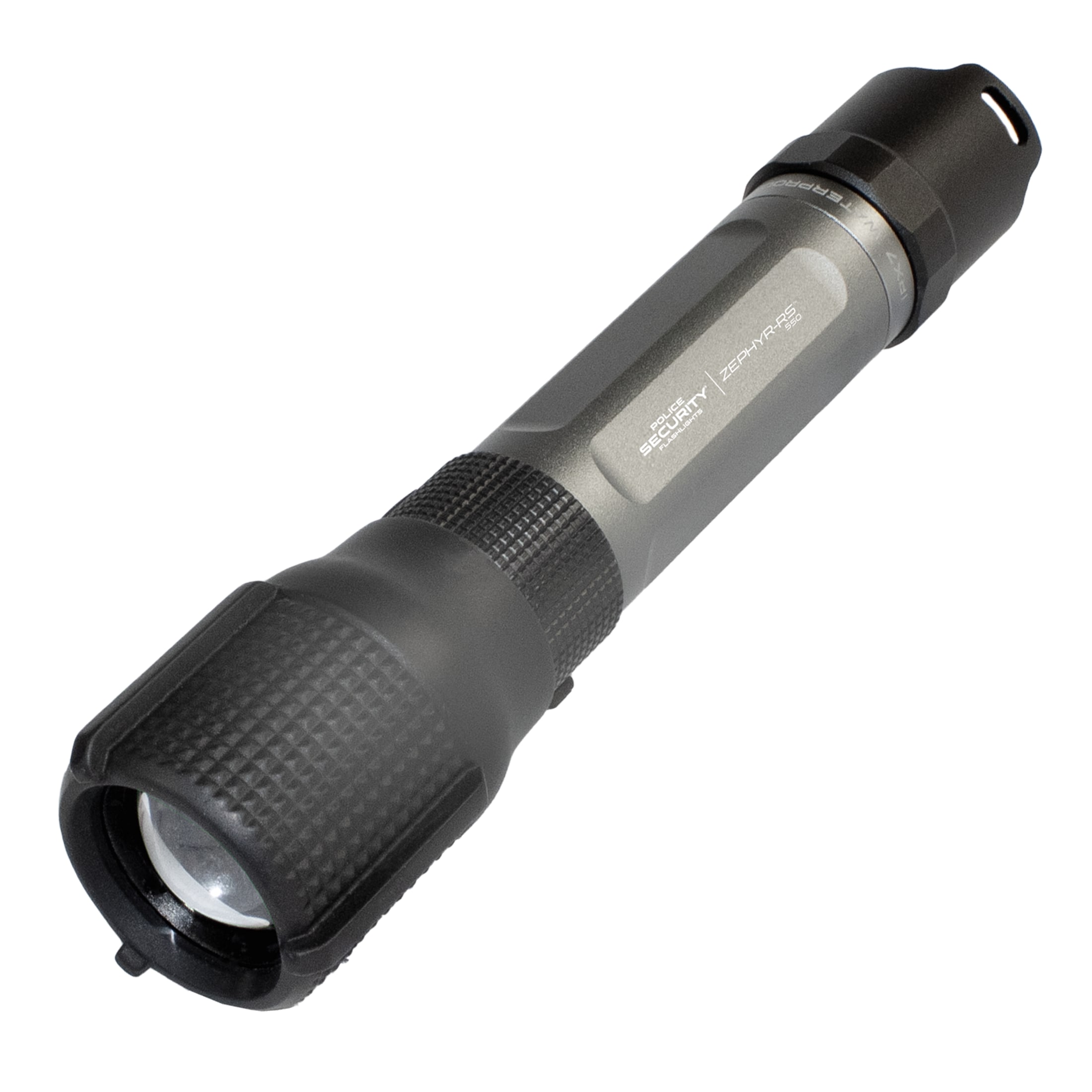 Linterna LED Zephyr-RS de 550 lúmenes de Police Security con 3 modos y baterías recargables incluidas 97712