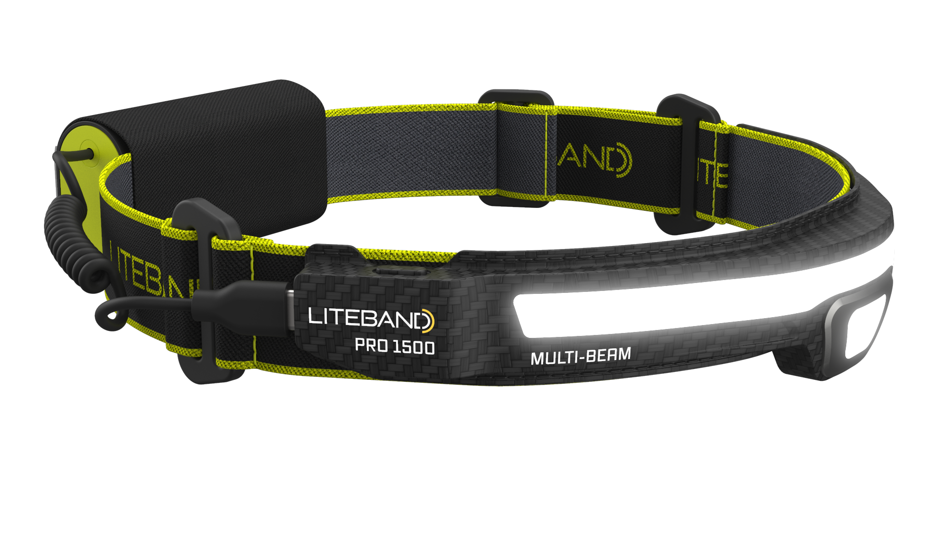 Lámpara frontal de LED Liteband de 1500 lúmenes con batería recargable incluida LBP1500MB-L34HV