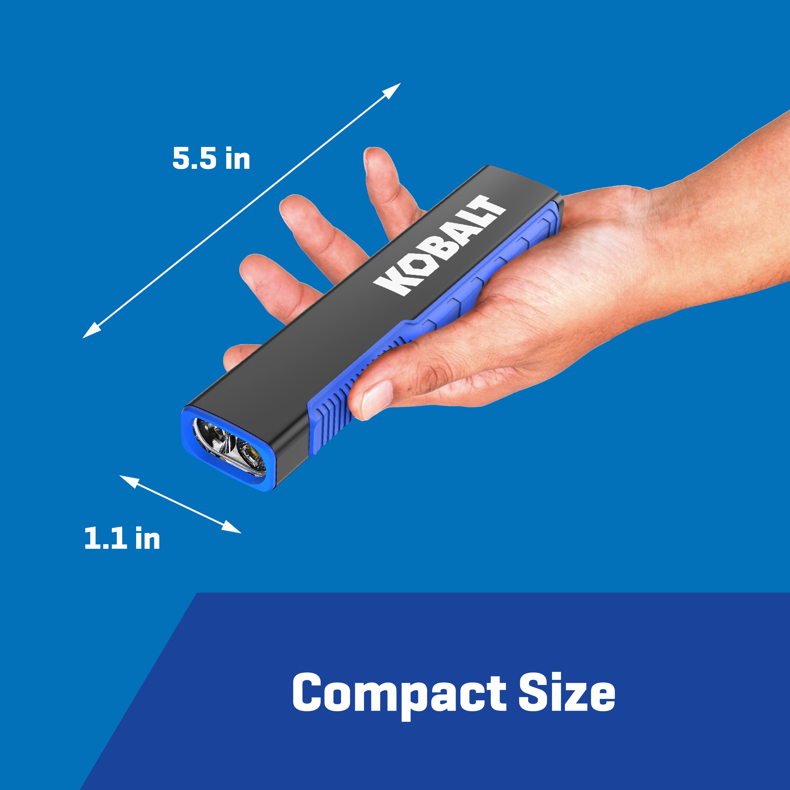 Linterna LED de 1000 lúmenes con 4 modos y baterías recargables incluidas de Kobalt