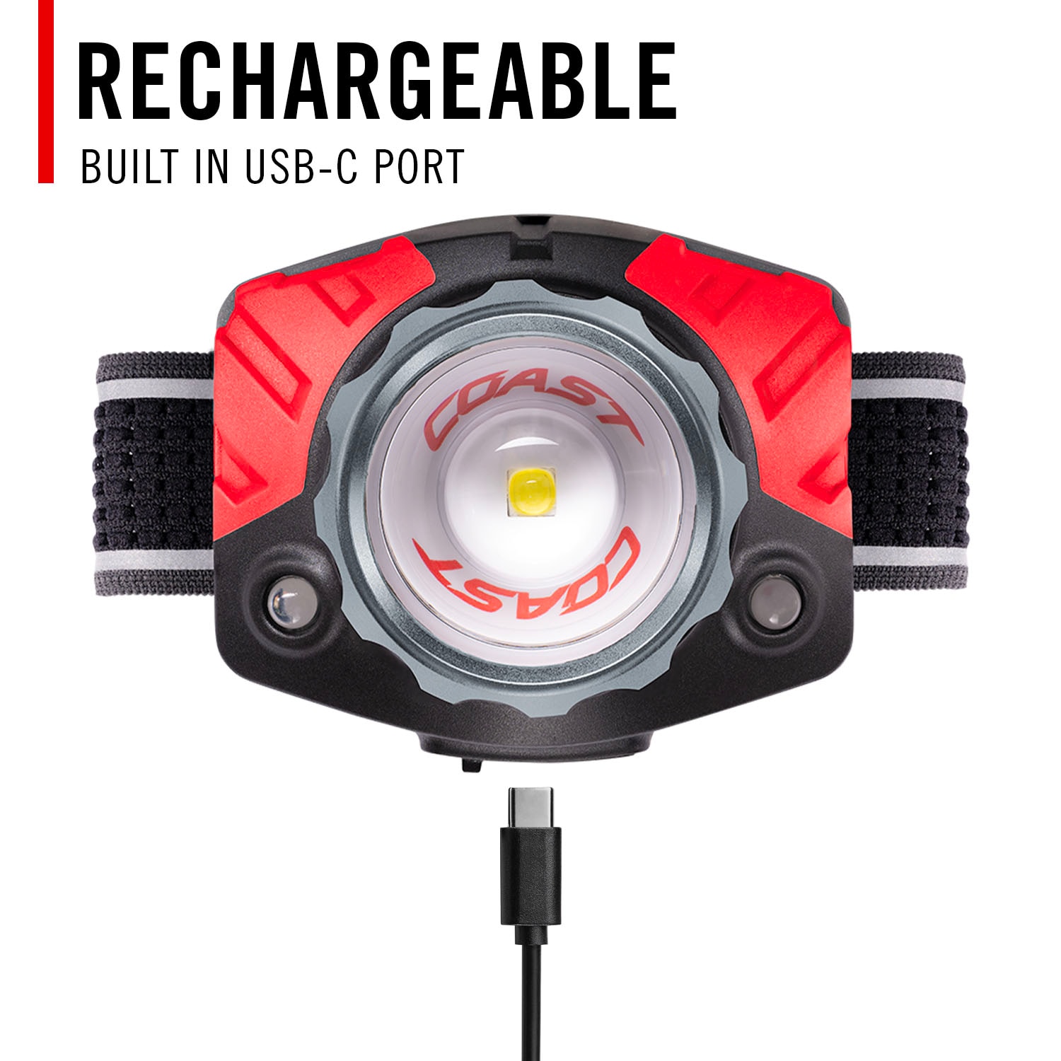 Lámpara frontal LED Coast FL 1000 con batería recargable incluida 31097
