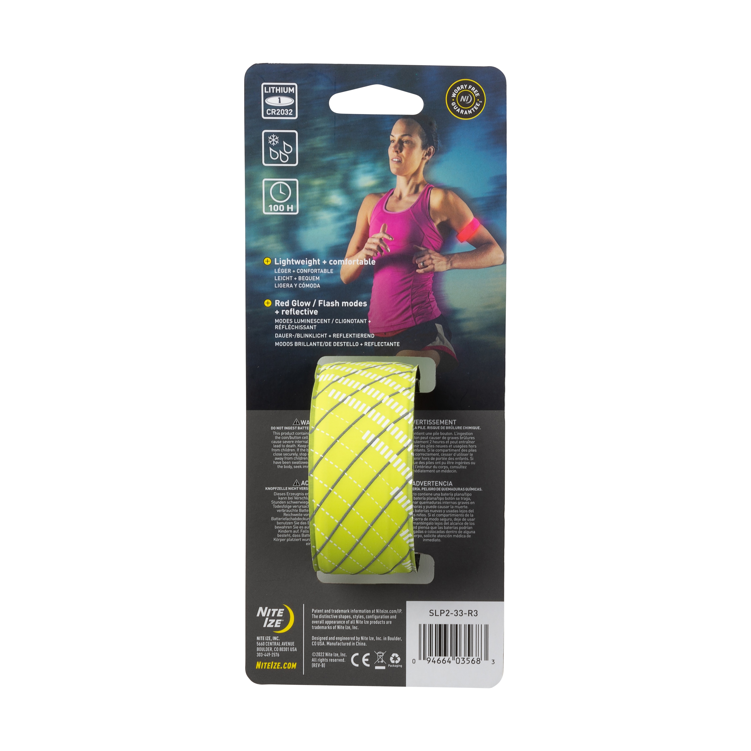 Luz llavero de plástico amarillo neón Nite Ize SLP2-33-R3
