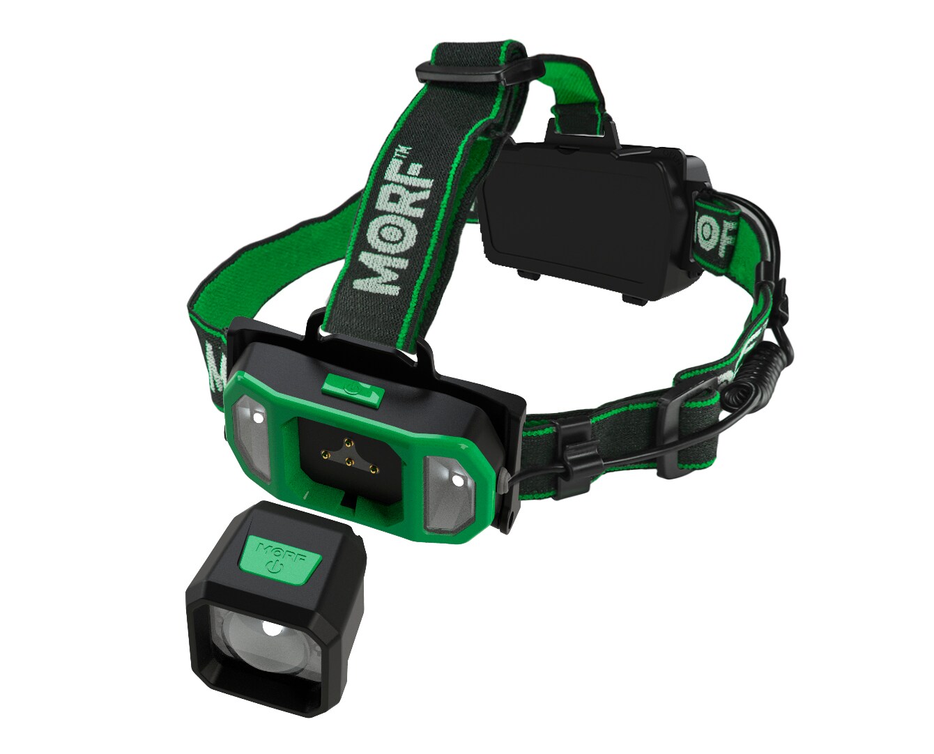 Lámpara frontal LED Police Security MORF de 700 lúmenes con batería recargable incluida 98935