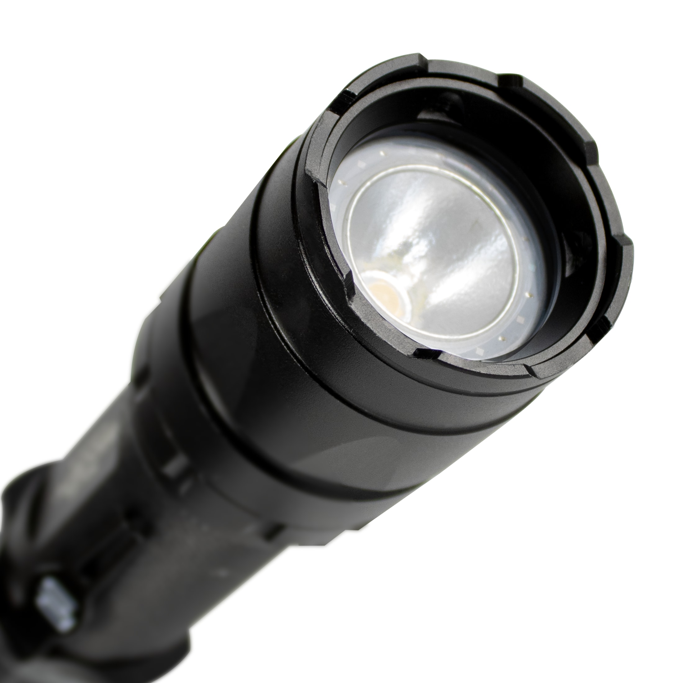 Linterna LED Police Security Trac Tact RX de 1500 lúmenes con 5 modos y baterías recargables incluidas 97982