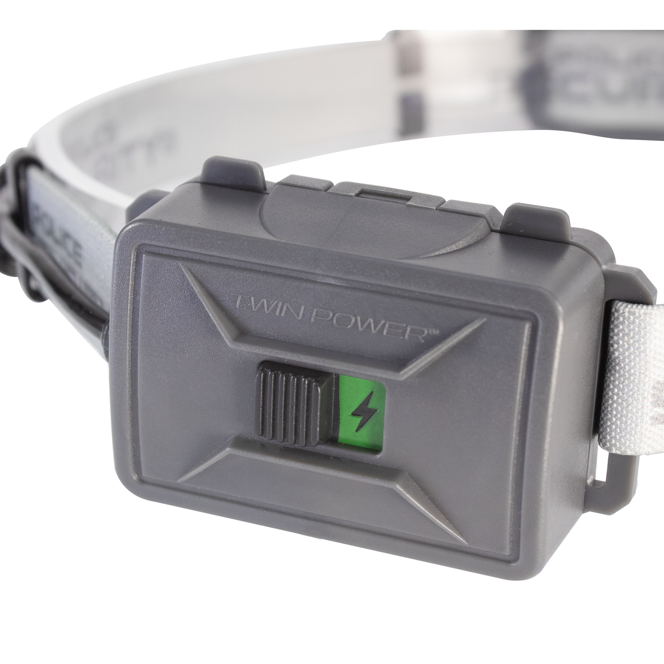 Lámpara frontal LED Police Security Twin Power de 550 lúmenes con batería recargable incluida 97743