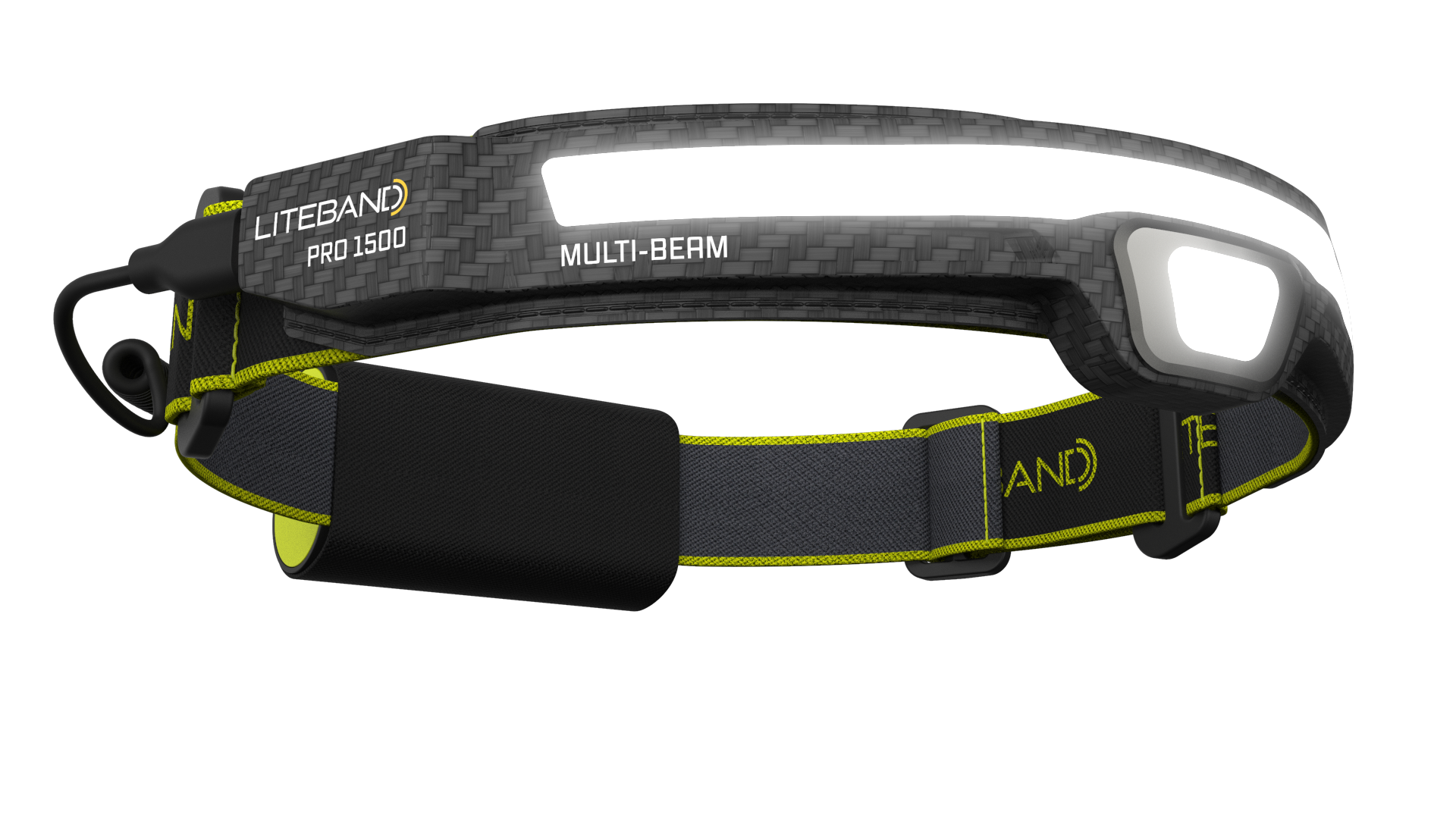 Lámpara frontal LED Liteband de 1500 lúmenes con batería recargable incluida LBP1500MB-L34C