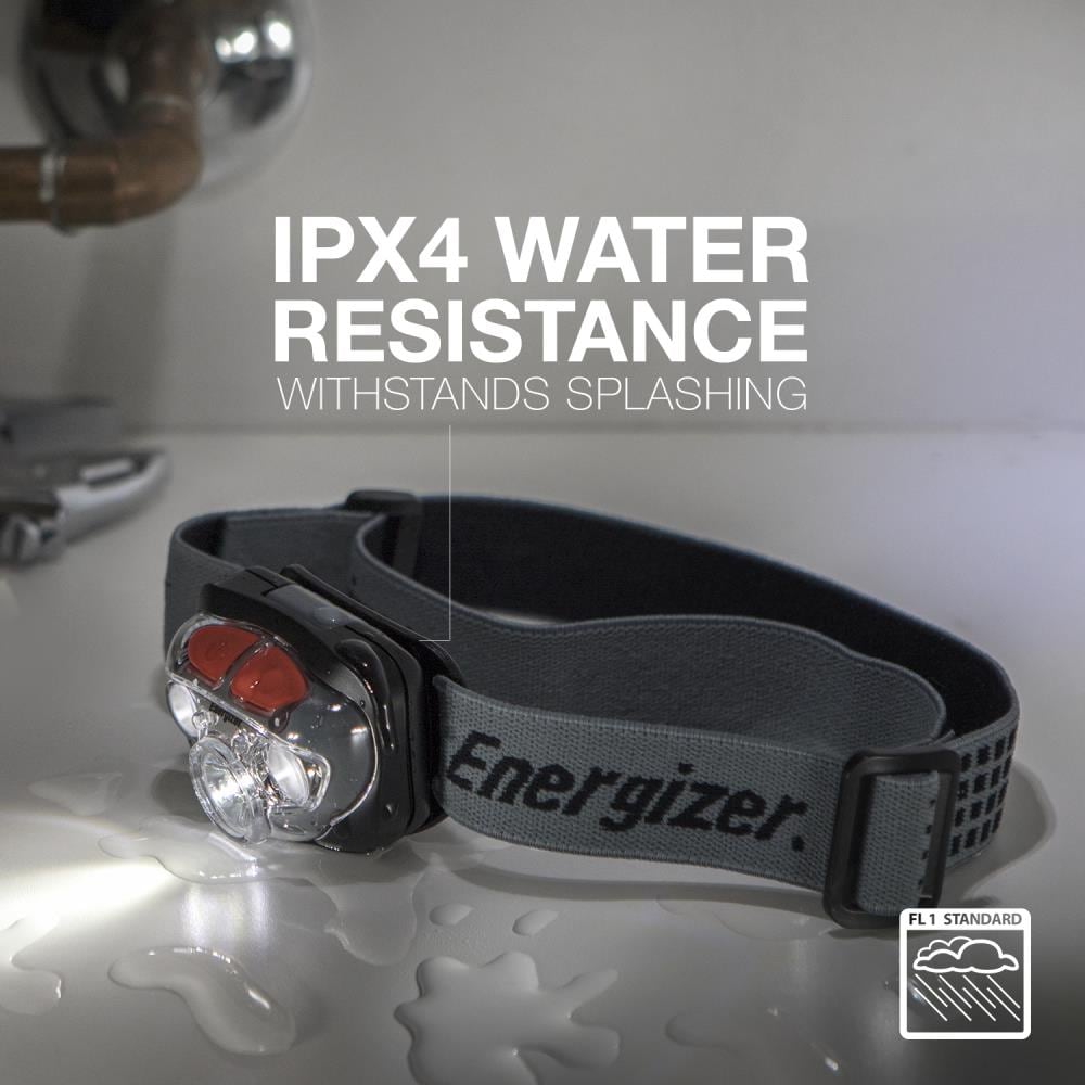 Linterna frontal LED Energizer Vision HD de 315 lúmenes con batería incluida.