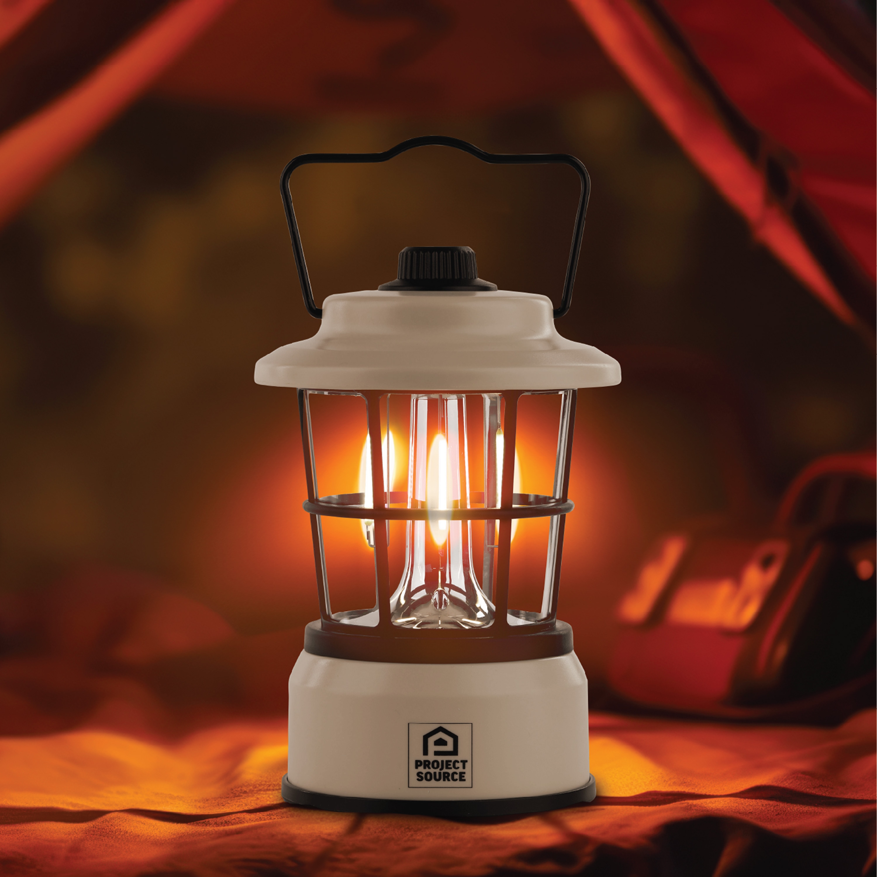 Linterna de camping LED de 265 lúmenes con pilas incluidas de Project Source LP-PS1535