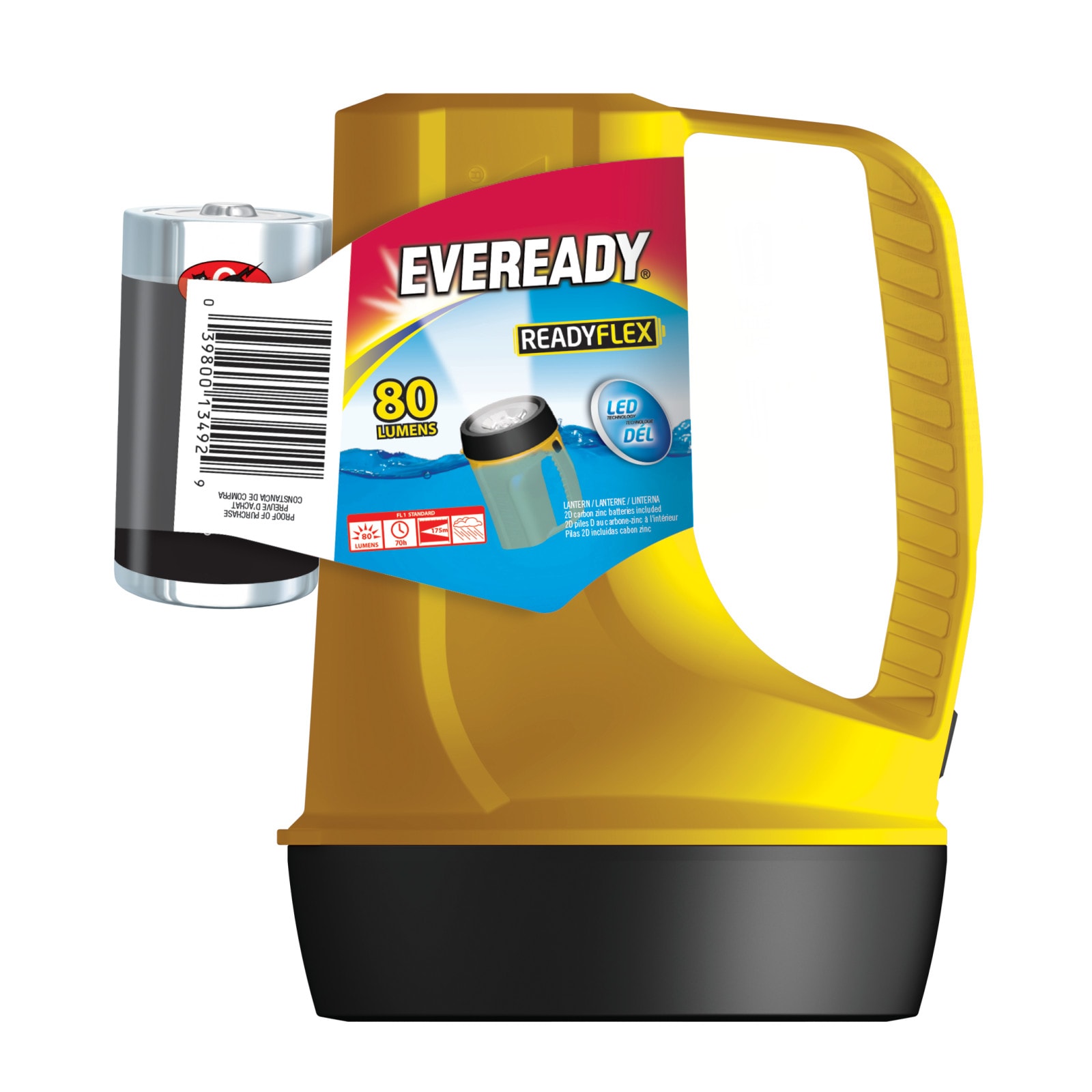 Linterna de camping LED de 80 lúmenes de Energizer con pilas incluidas EVGPLN451