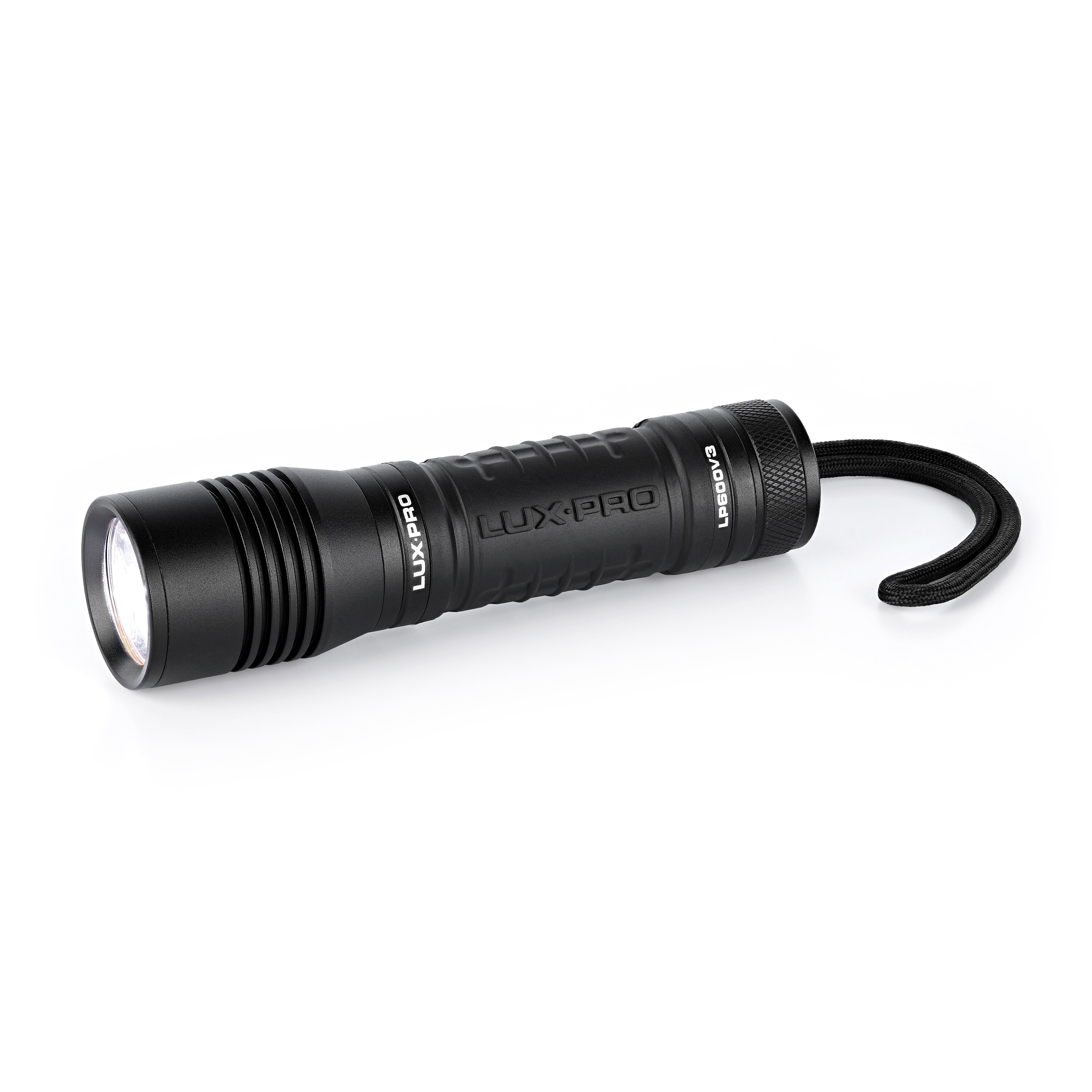 Linterna de mano Lux-Pro de 550 lúmenes con 4 modos de luz LED y baterías incluidas LP600V3