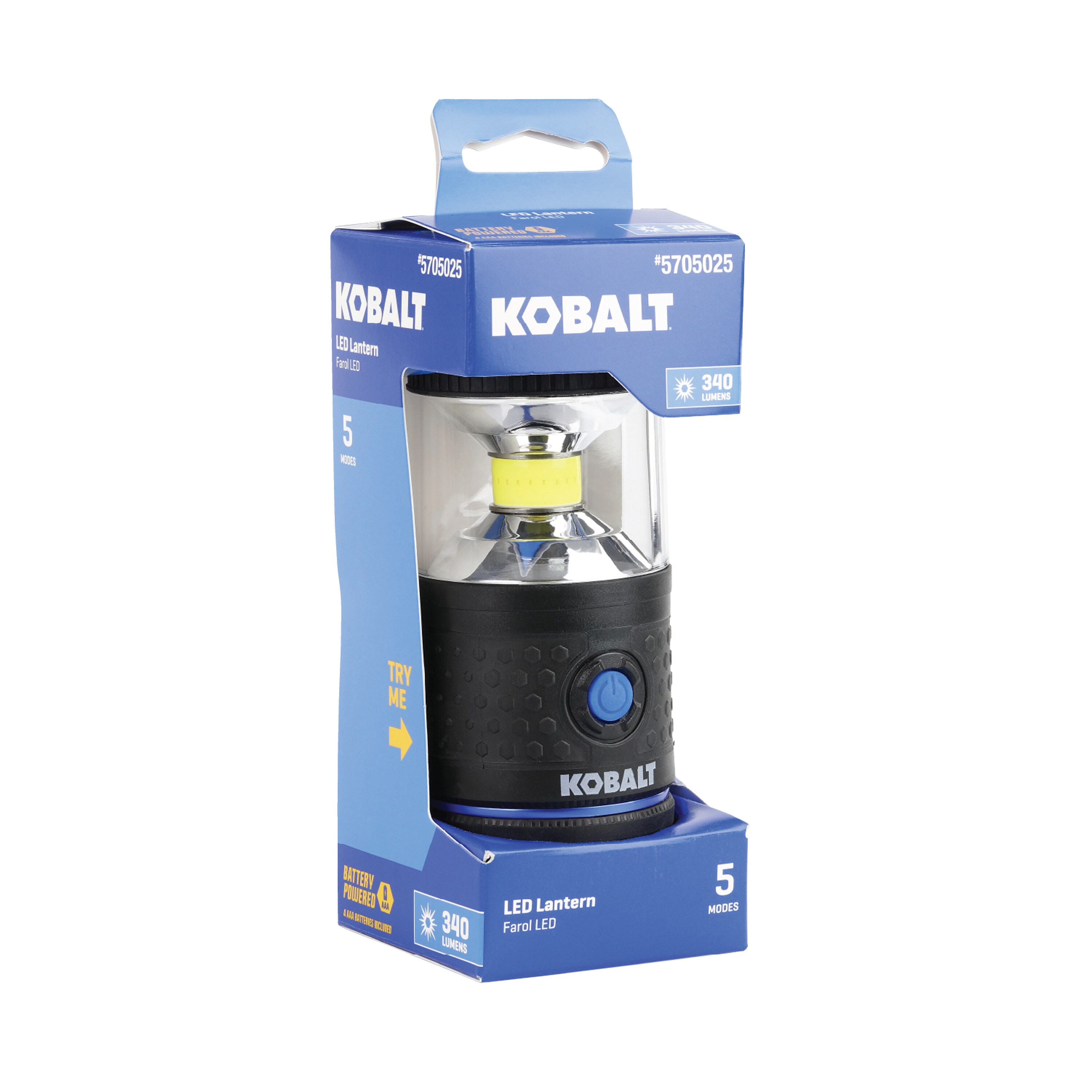 Lámpara de camping LED Kobalt de 340 lúmenes con pilas incluidas LP-KB1515