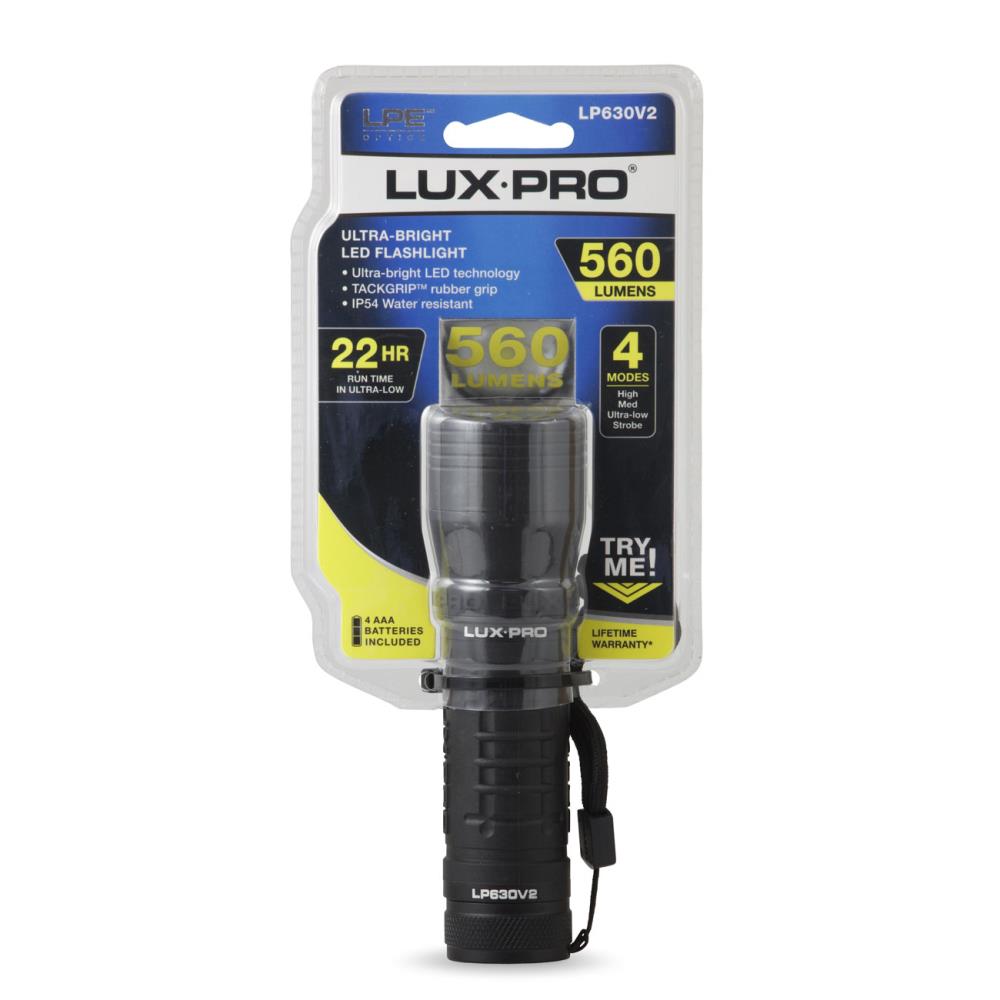 Foco de mano de LED con 560 lúmenes y 4 modos de iluminación, incluye pilas LP630V2