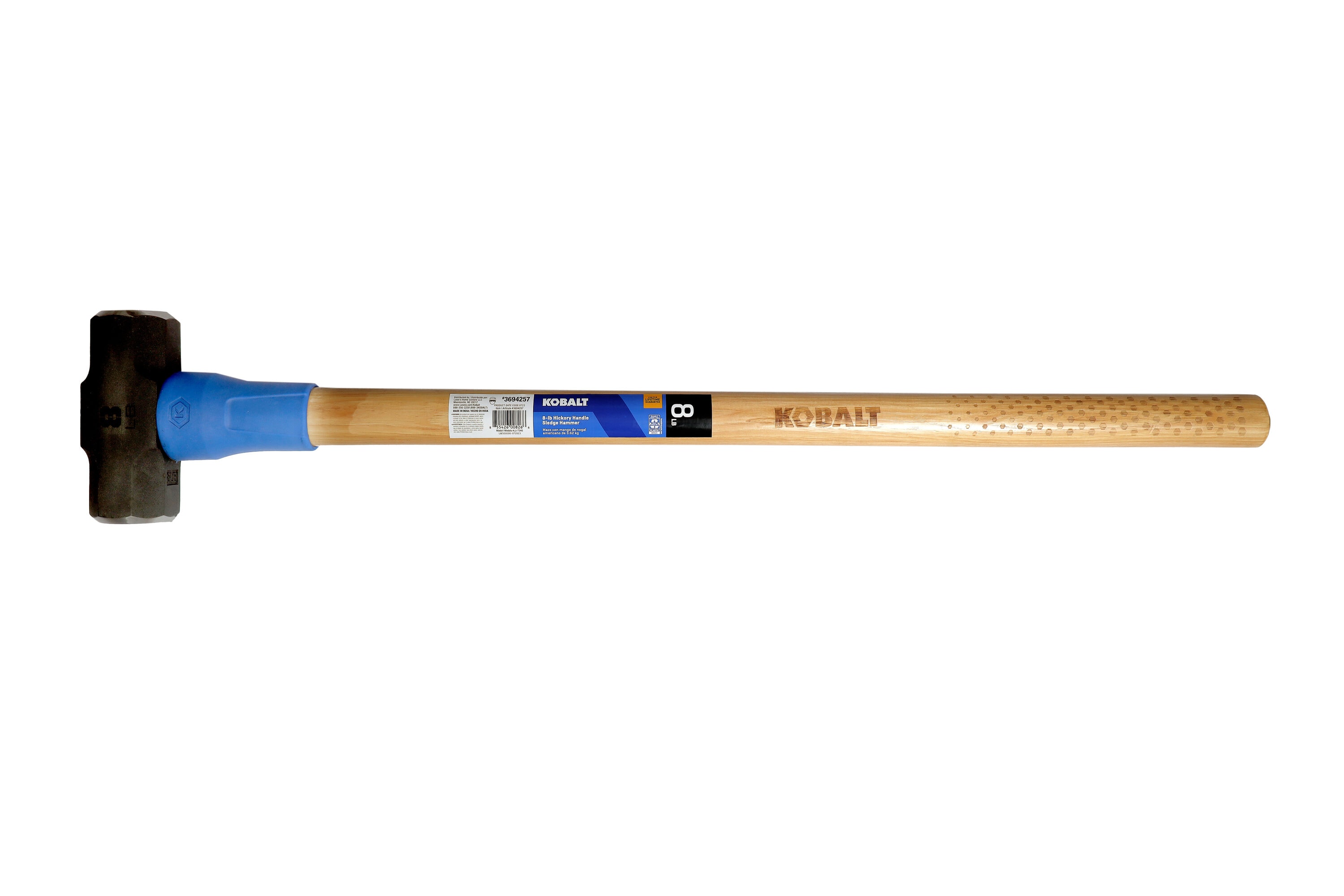 Mazo de Ingeniería con Cabeza de Acero Lisa de 8 lb y Mango de Madera - Kobalt JJ-7346
