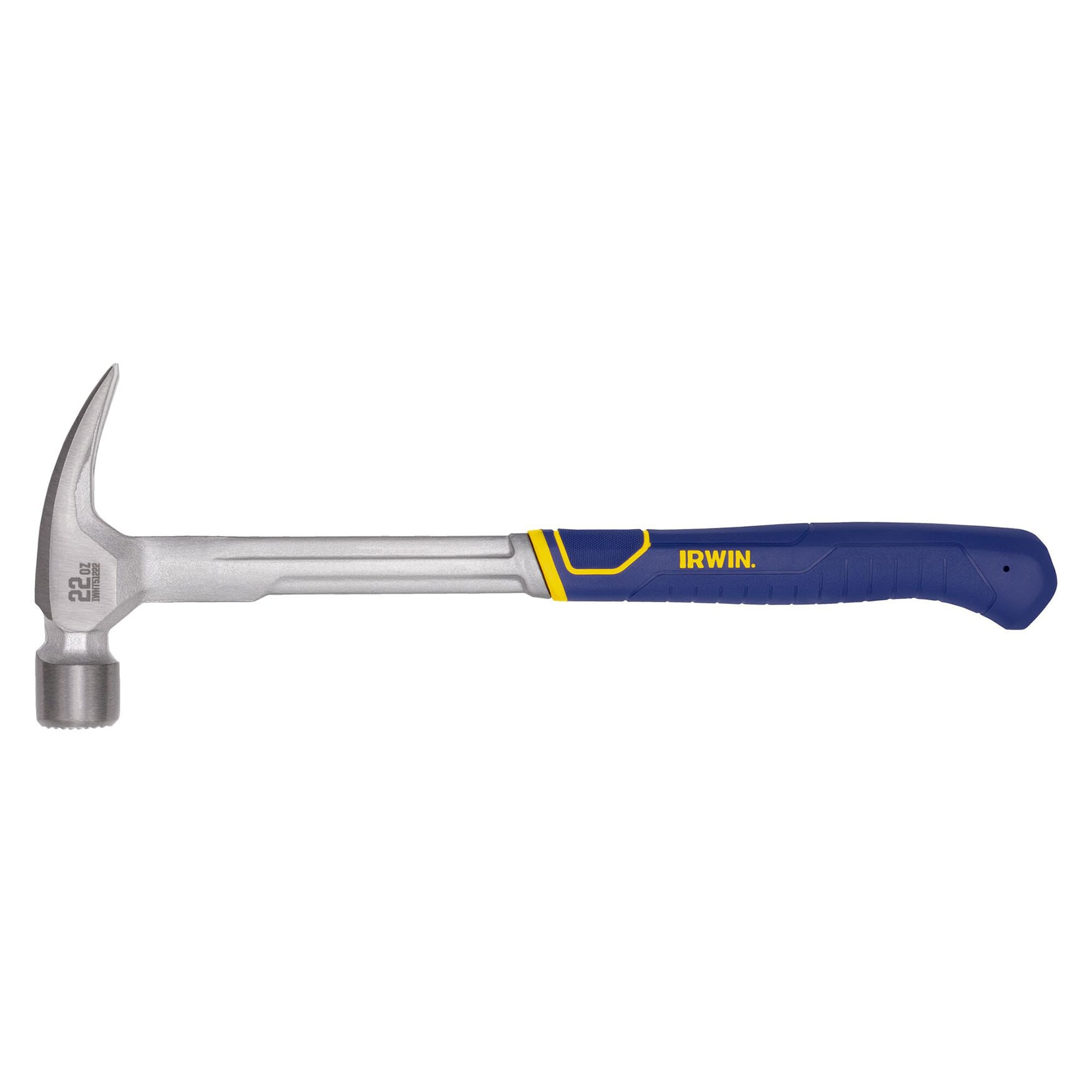 Martillo de garra con cabeza de acero liso de 22 onzas y mango de acero IRWIN IWHT51222