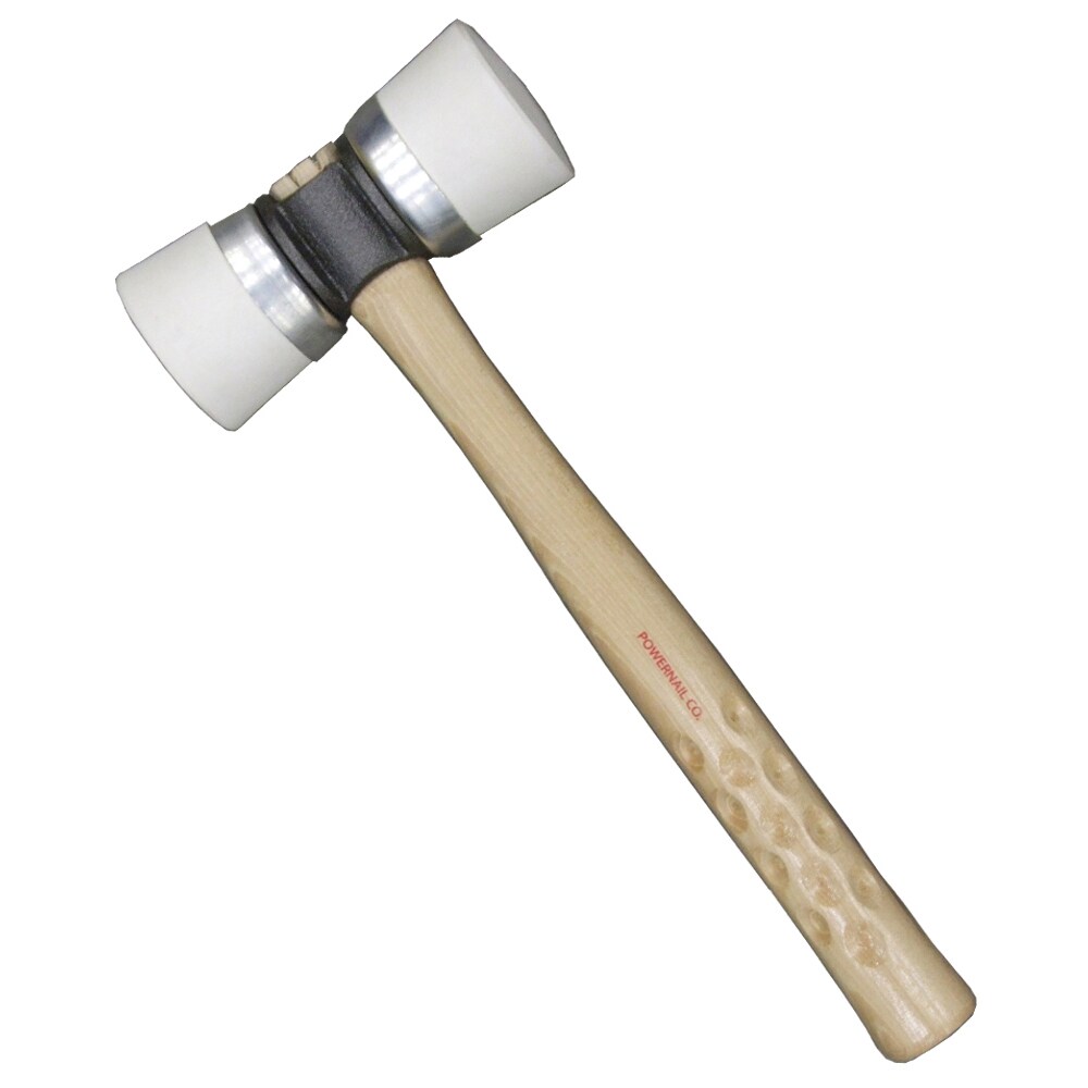 Martillo de goma de cara biselada con mango de madera de 1.5 libras de Powernail