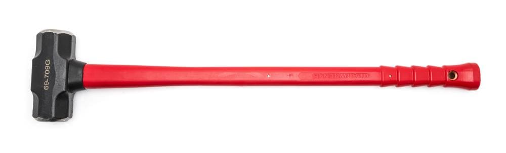 Martillo de yesero con cabeza de acero redondeada de 6 libras y mango de fibra de vidrio