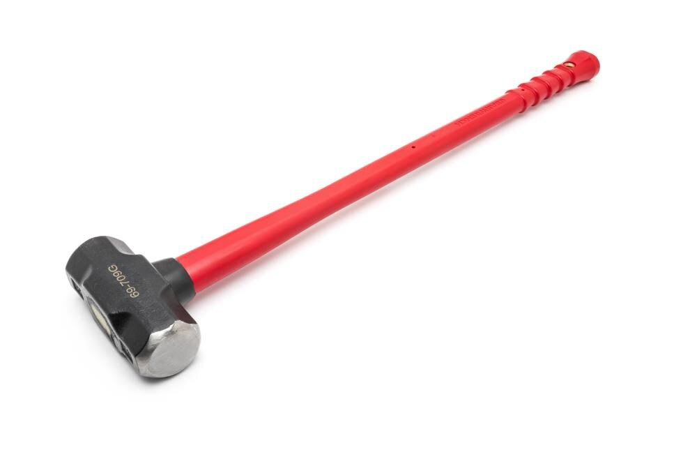 Martillo de yesero con cabeza de acero redondeada de 6 libras y mango de fibra de vidrio