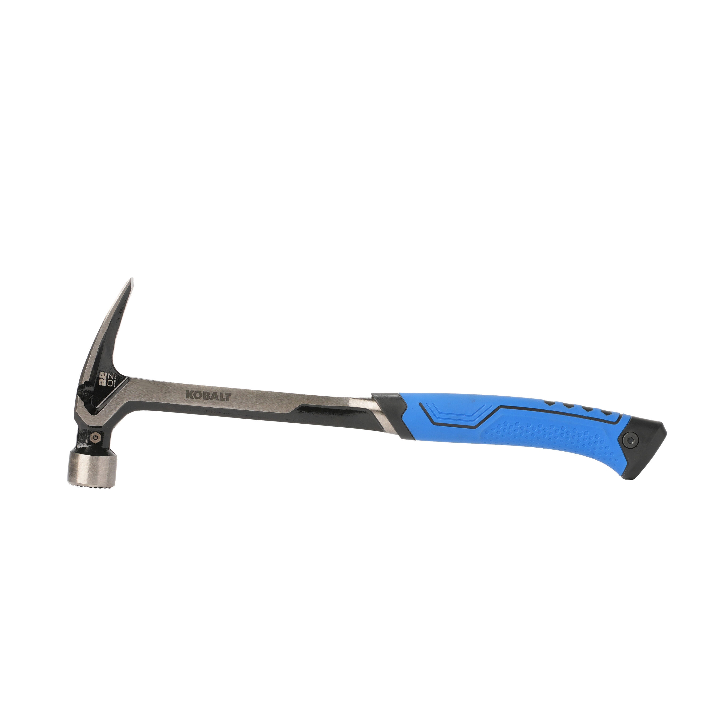 Martillo de garra de acero con cabeza de acero de 22 onzas y cara moldeada Kobalt 67806